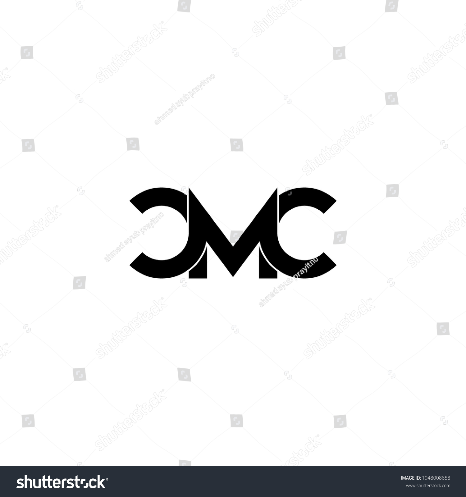 Cmc Letter Original Monogram Logo Design Stock Vector (Royalty Free ...