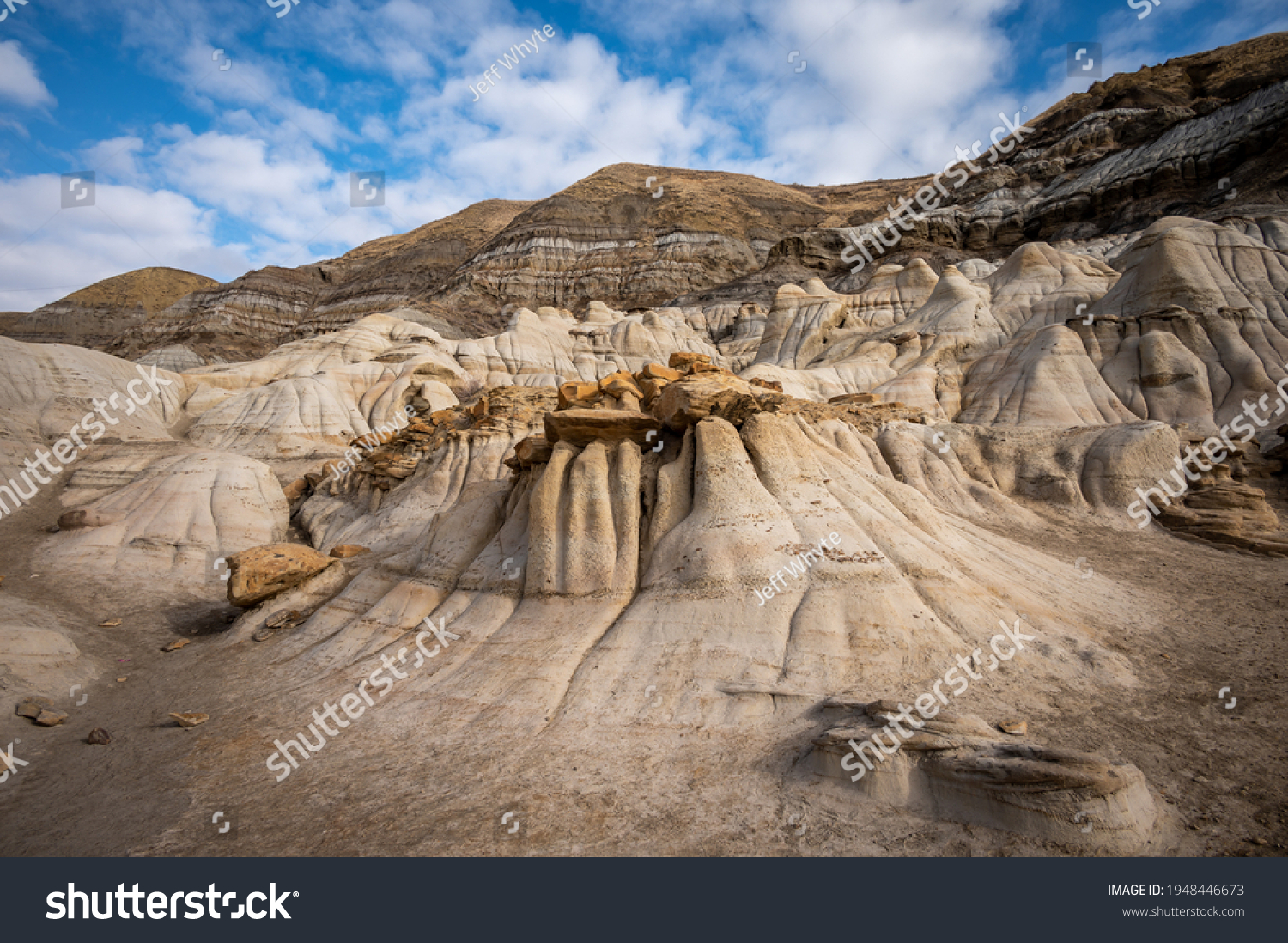 Hoodoos Outside Drumheller Alberta On Blue Stock Photo 1948446673 