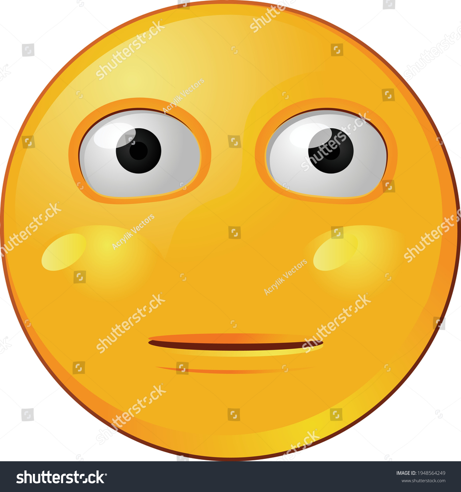 Serious Emoji Vector Illustration Icon Stock Vector (Royalty Free ...