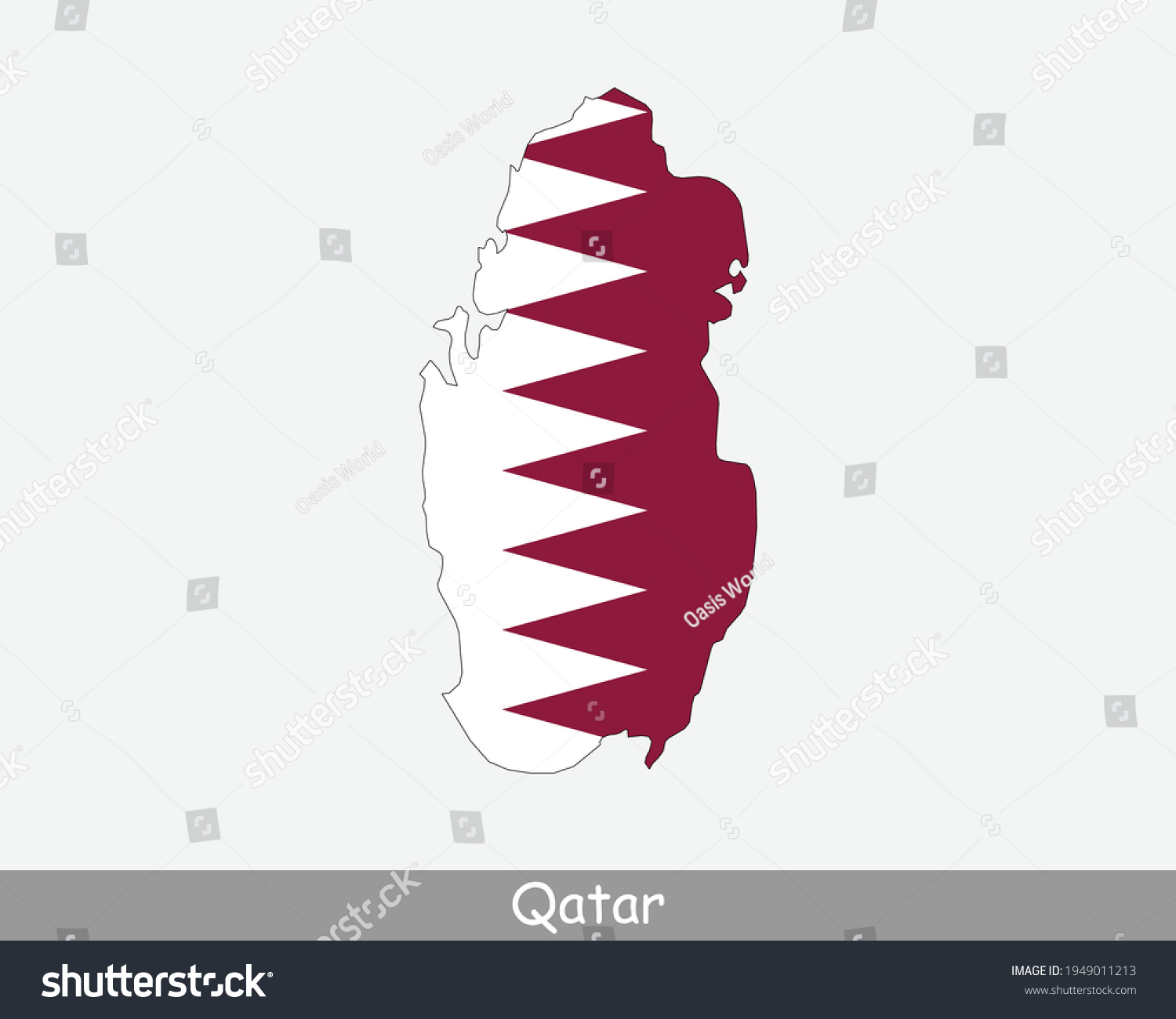 Qatar Flag Map Map State Qatar Stock Vector Royalty Free 1949011213 Shutterstock 