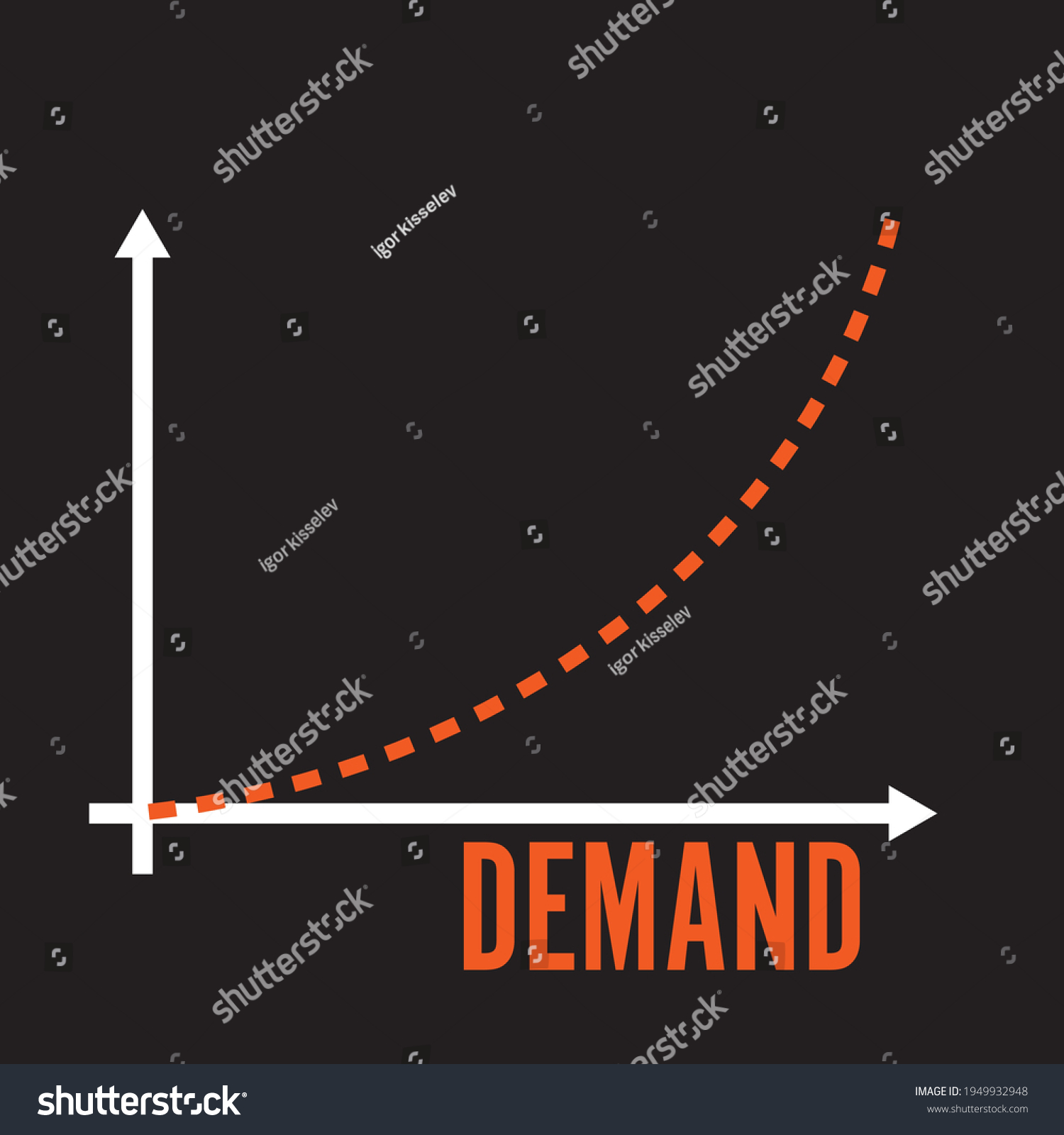 High Demand Steep Curve Graph Illustration Stock Vector (Royalty Free ...