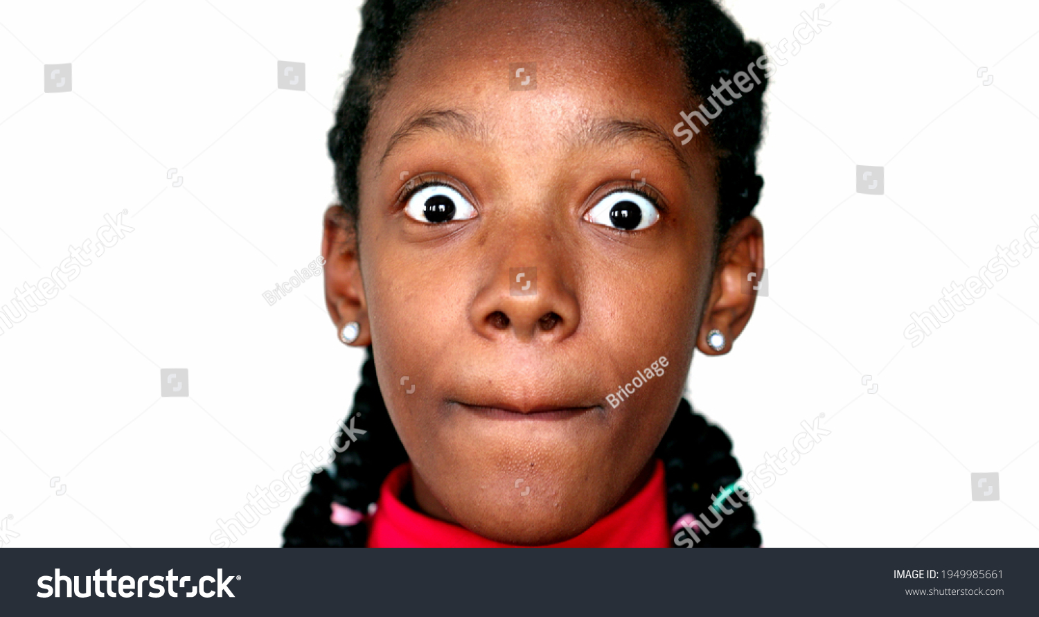 African Girl Surprise Reaction Black Teen Stock Photo 1949985661 ...