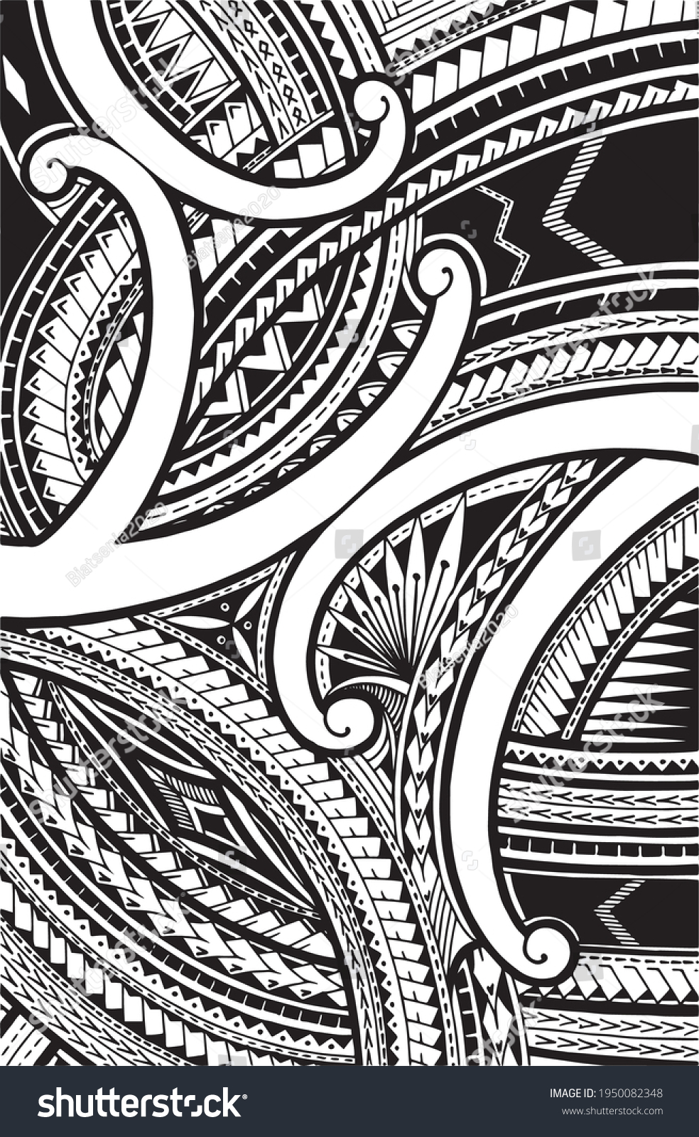 Polynesian Ornament Tattoo Desing Vector Stock Vector (Royalty Free ...