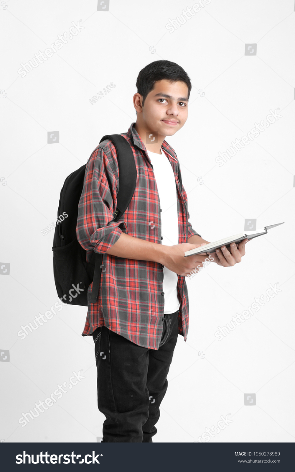 Education Concept Indian College Student Holding Stock Photo 1950278989 ...