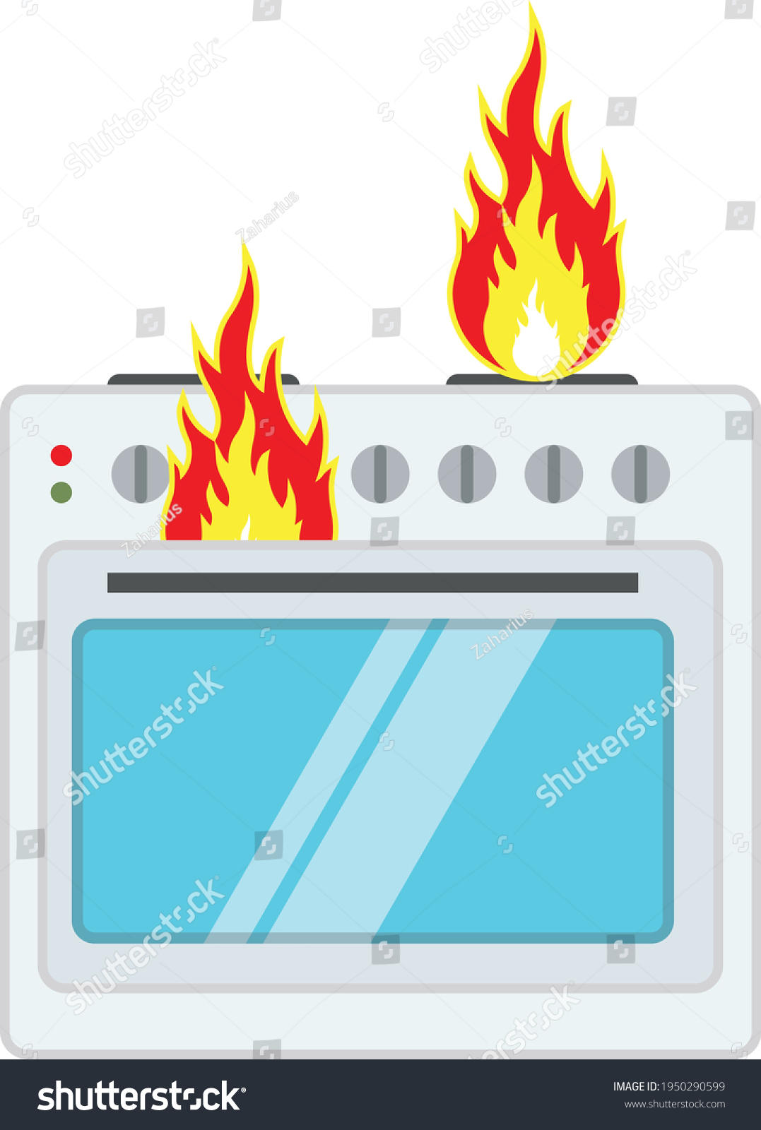 Gas Stove Problems Problems Kitchen Appliances Stock Vector (Royalty ...