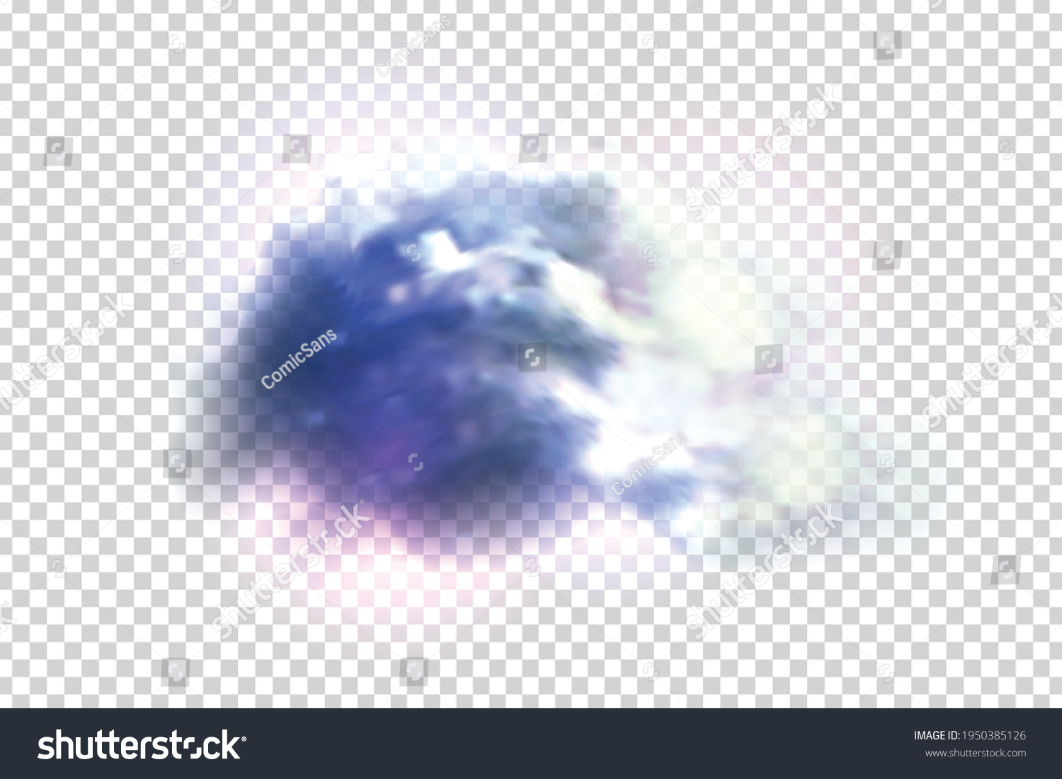 Vector Realistic Isolated Magic Cloud Template Stock Vector Royalty