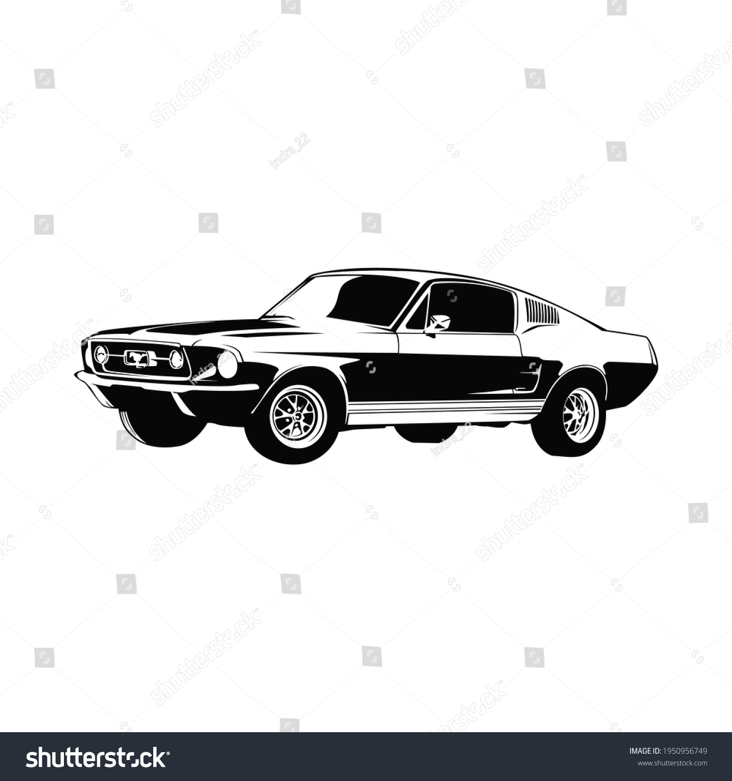Car Simple Vector Illustration Black White Stock Vector (Royalty Free