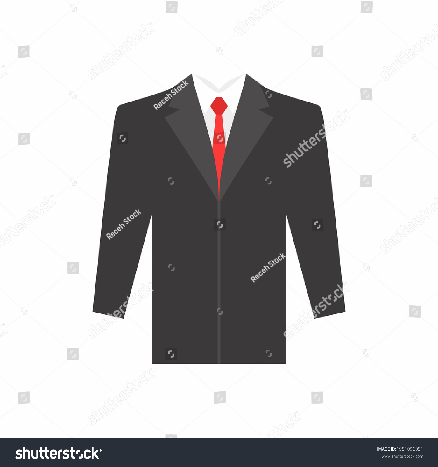 Suit Tie Isolated On White Background Stock Vector (Royalty Free ...