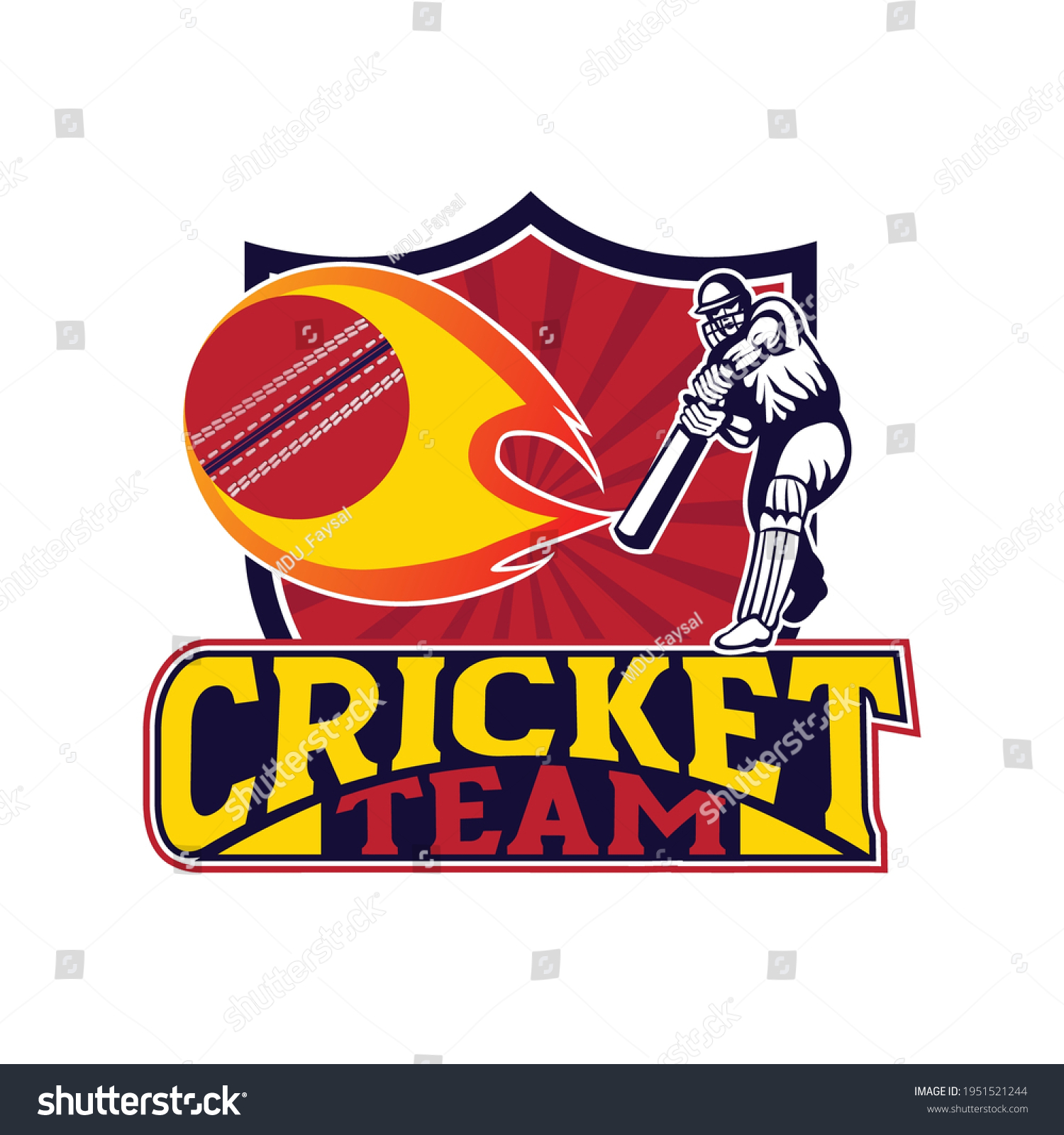 Cricket Team Logo Creative Cricket Icon Stock Vector (Royalty Free ...
