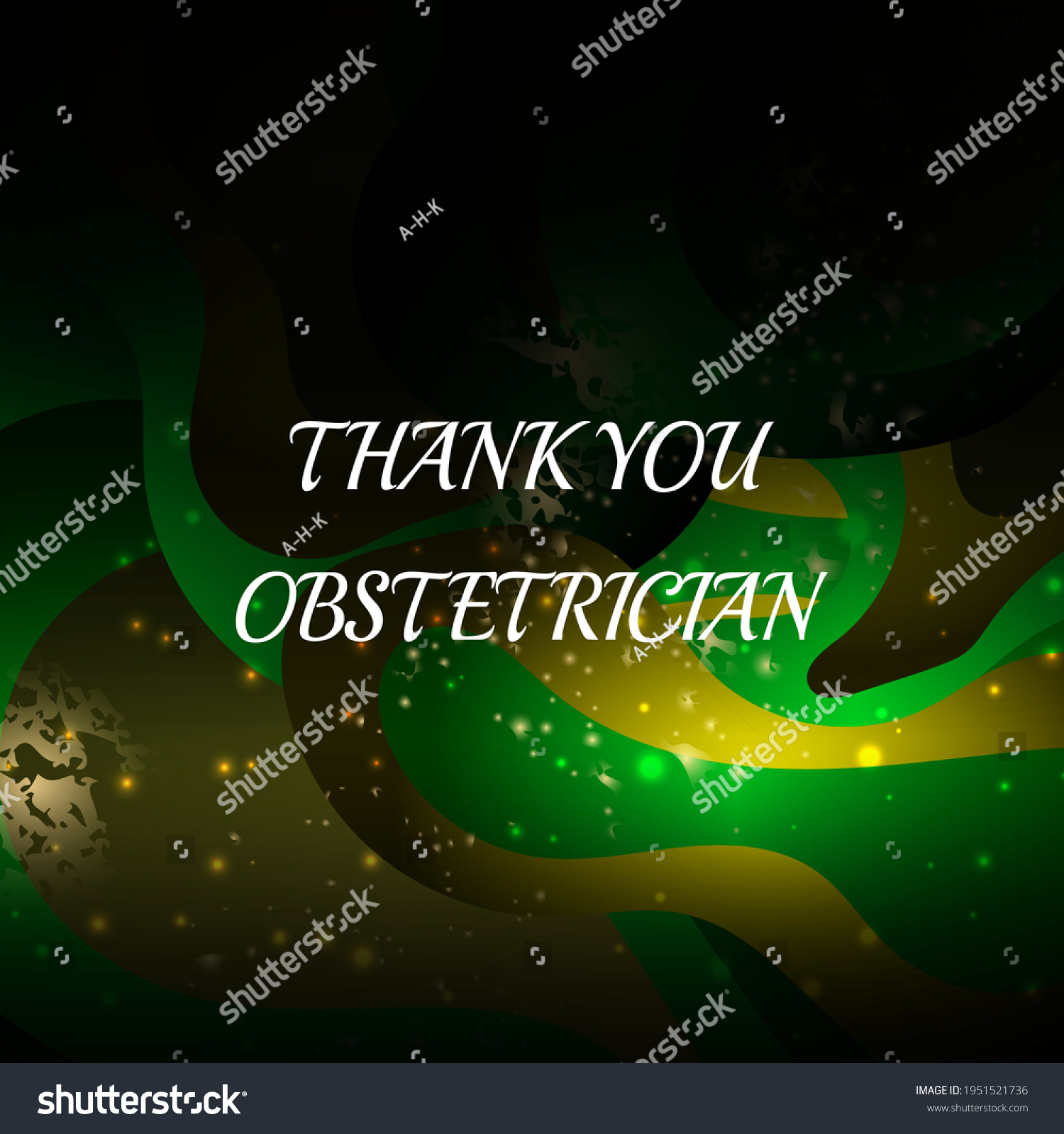 Thank You Obstetrician Geometric Design Suitable Stock Vector (Royalty