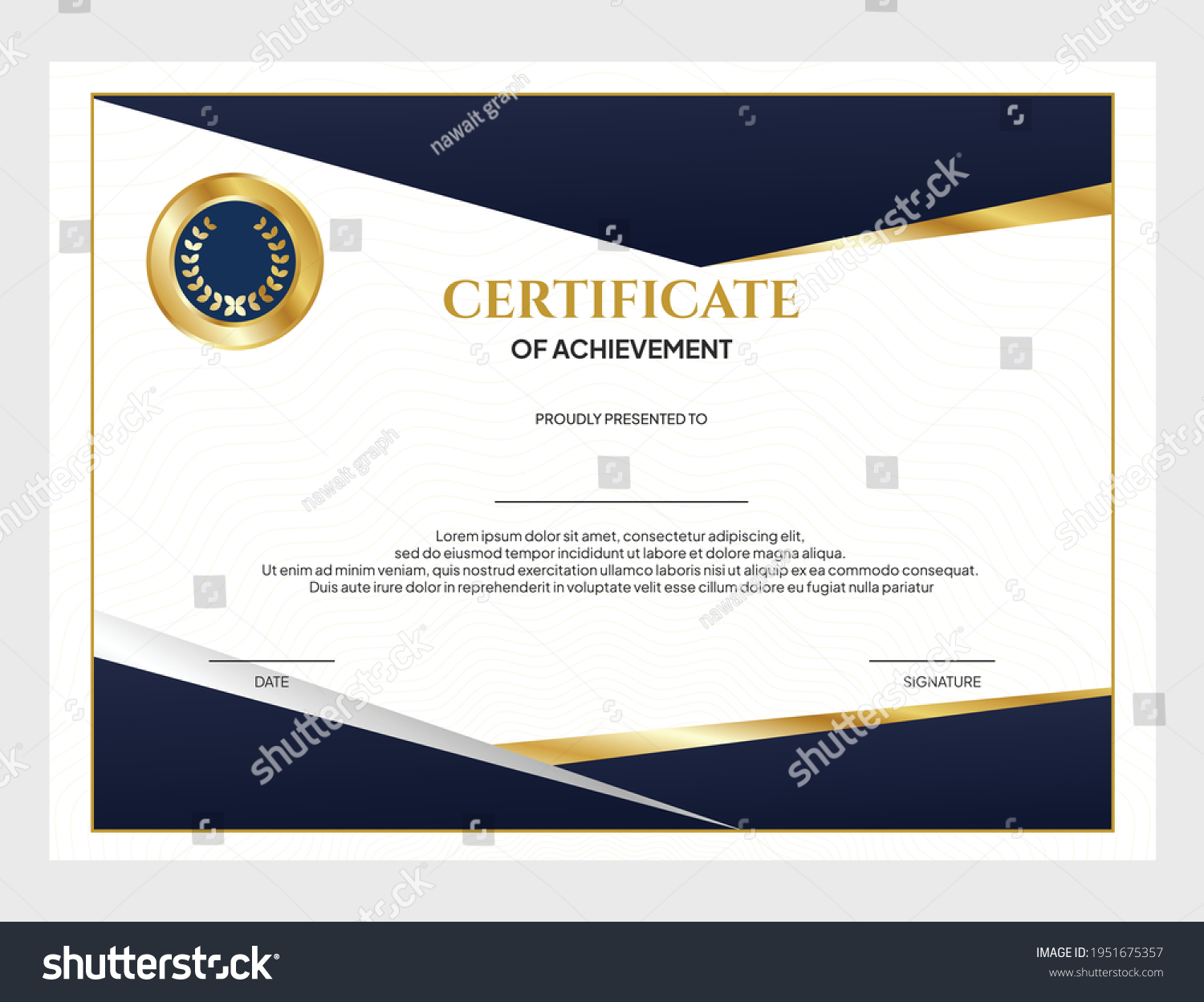 Certificate Background Design Template Graduation Appreciation Stock 