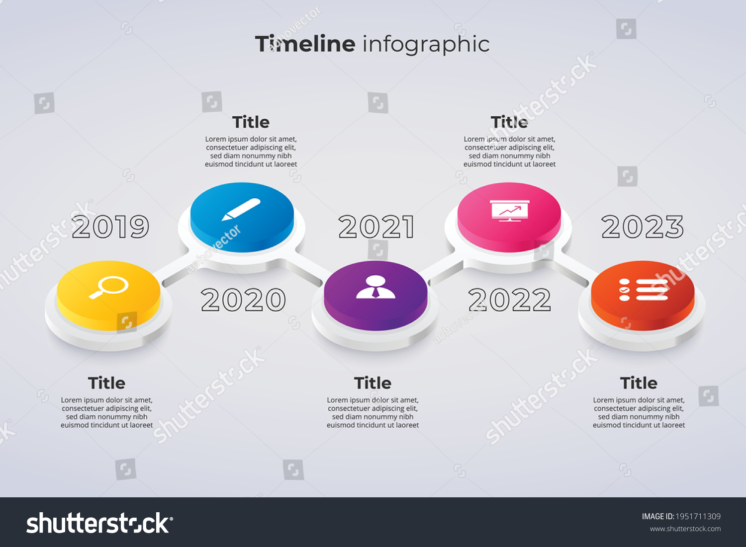 Timeline Infographics Template Milestone Process Diagram Stock Vector ...