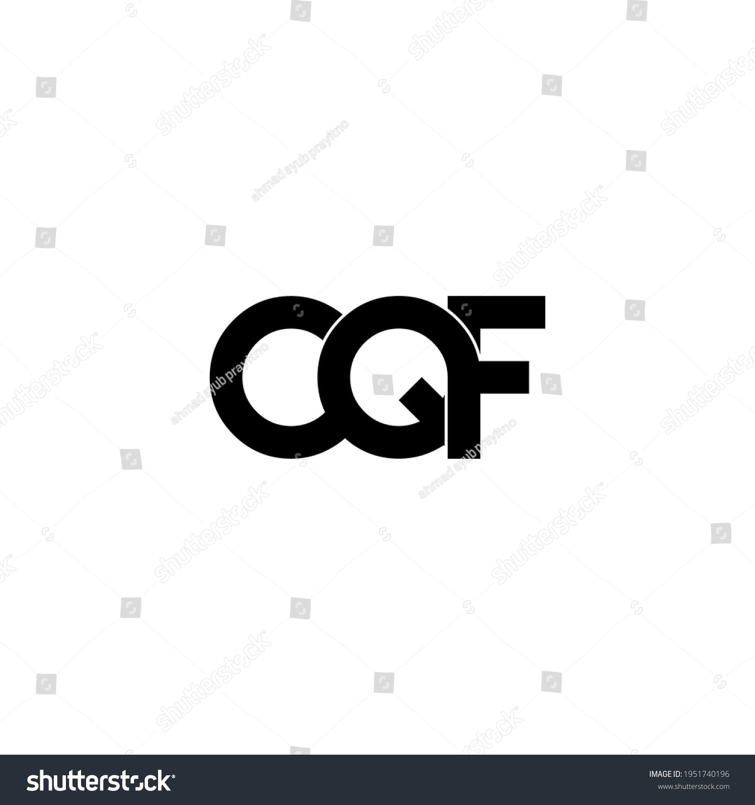 Cqf Letter Original Monogram Logo Design Stock Vector (Royalty Free ...