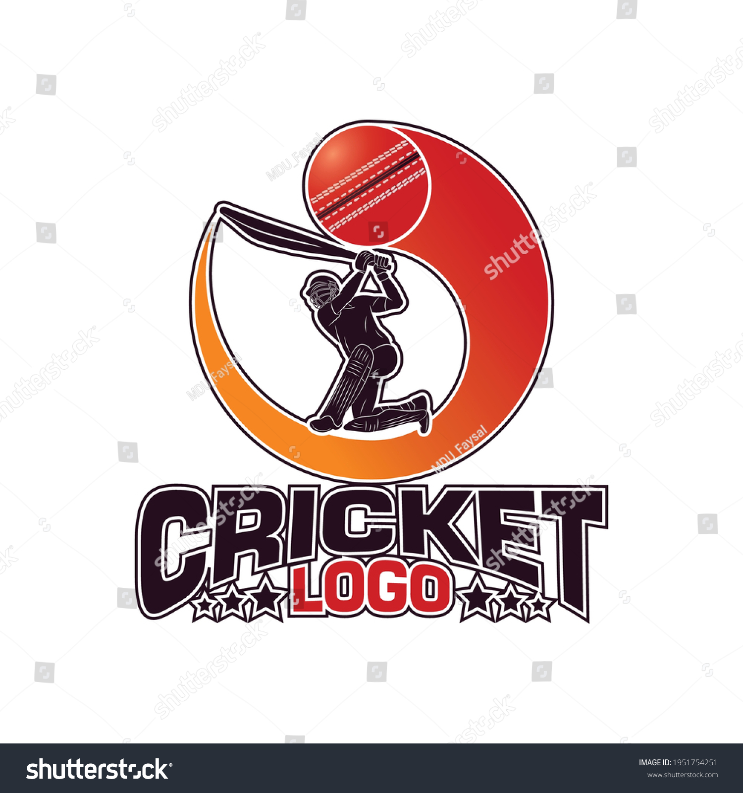 Cricket Team Logo Creative Cricket Icon Stock Vector (Royalty Free ...