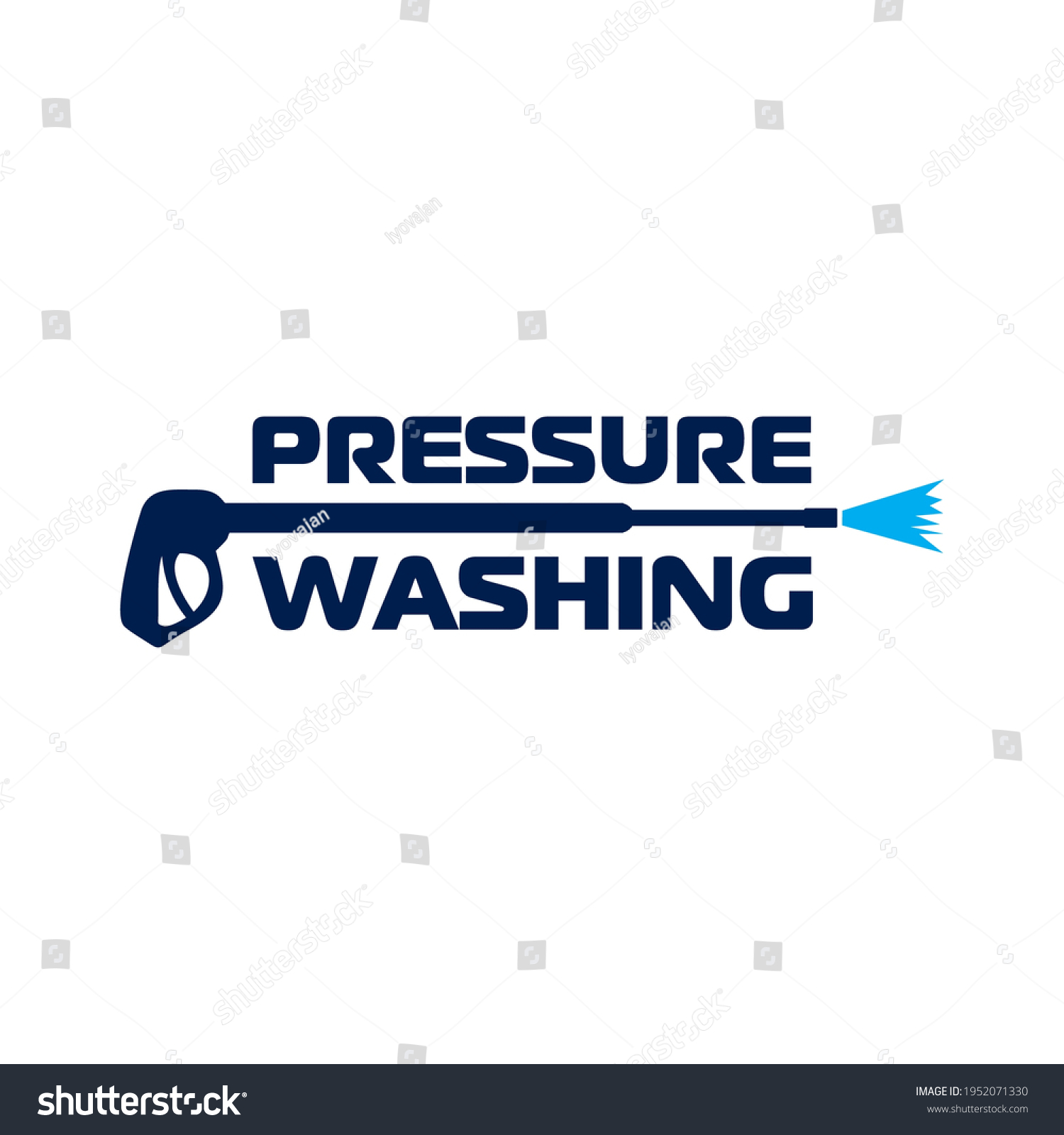 Pressure Washing Logo Design Vector Illustration Stock Vector (Royalty ...