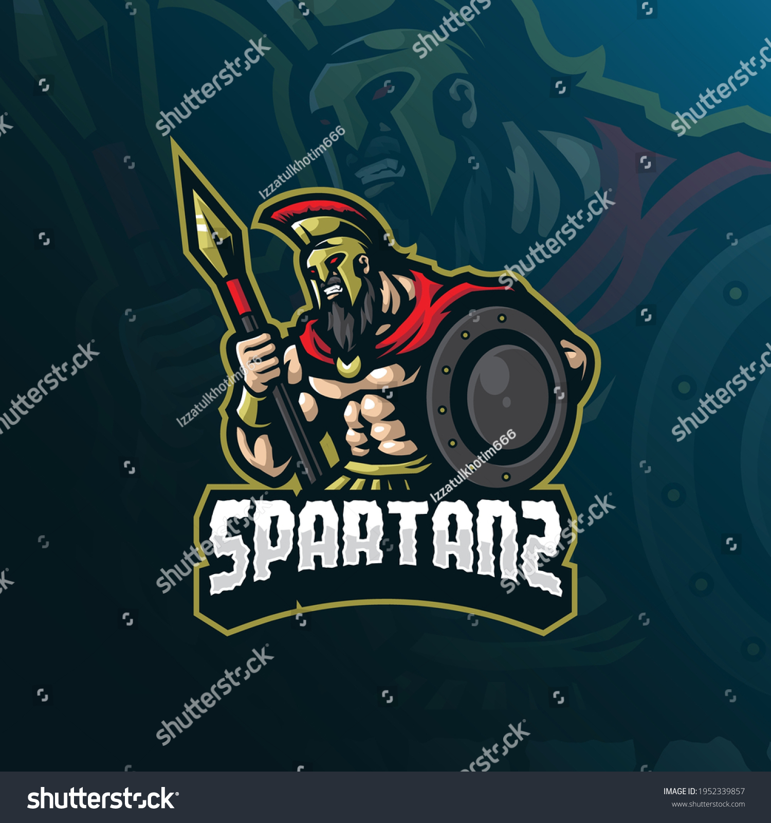 Spartan Mascot Logo Design Vector Modern Stock Vector (Royalty Free ...