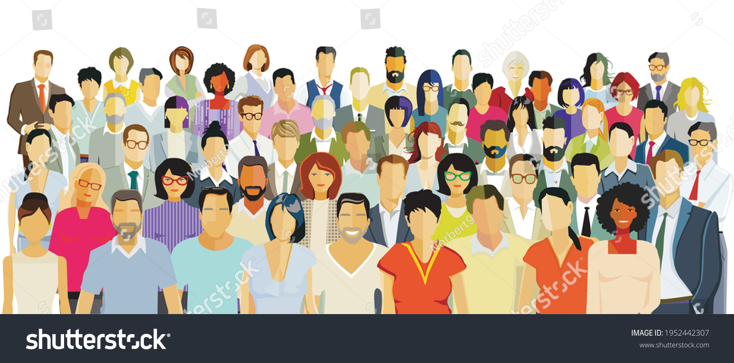 Group People Portrait Team Group Vector Stock Vector (Royalty Free ...