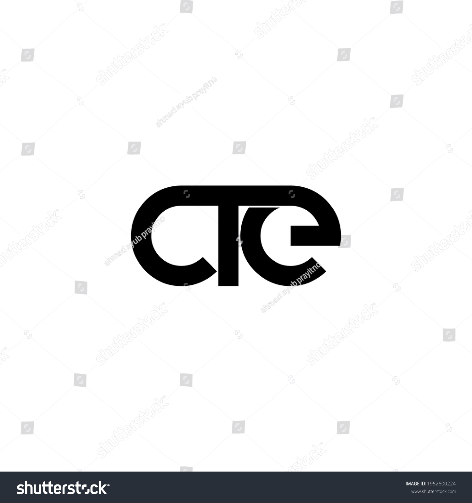 Cte Letter Original Monogram Logo Design Stock Vector (royalty Free 