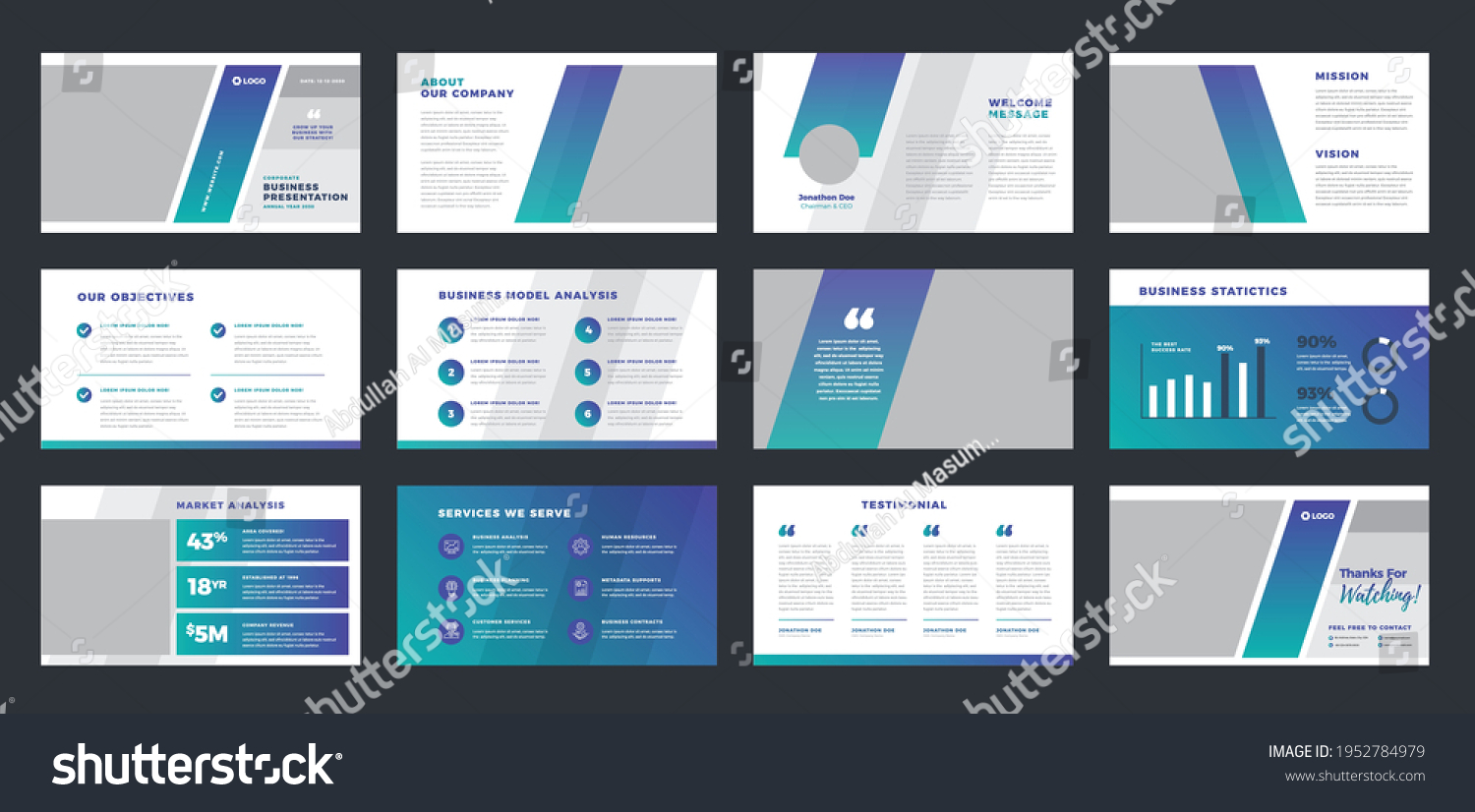 Business Presentation Brochure Guide Design Pitch Stock Vector (Royalty ...