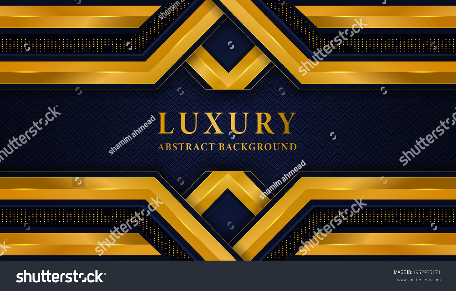 Blue Gold Luxury Background Design Background Stock Vector (Royalty ...