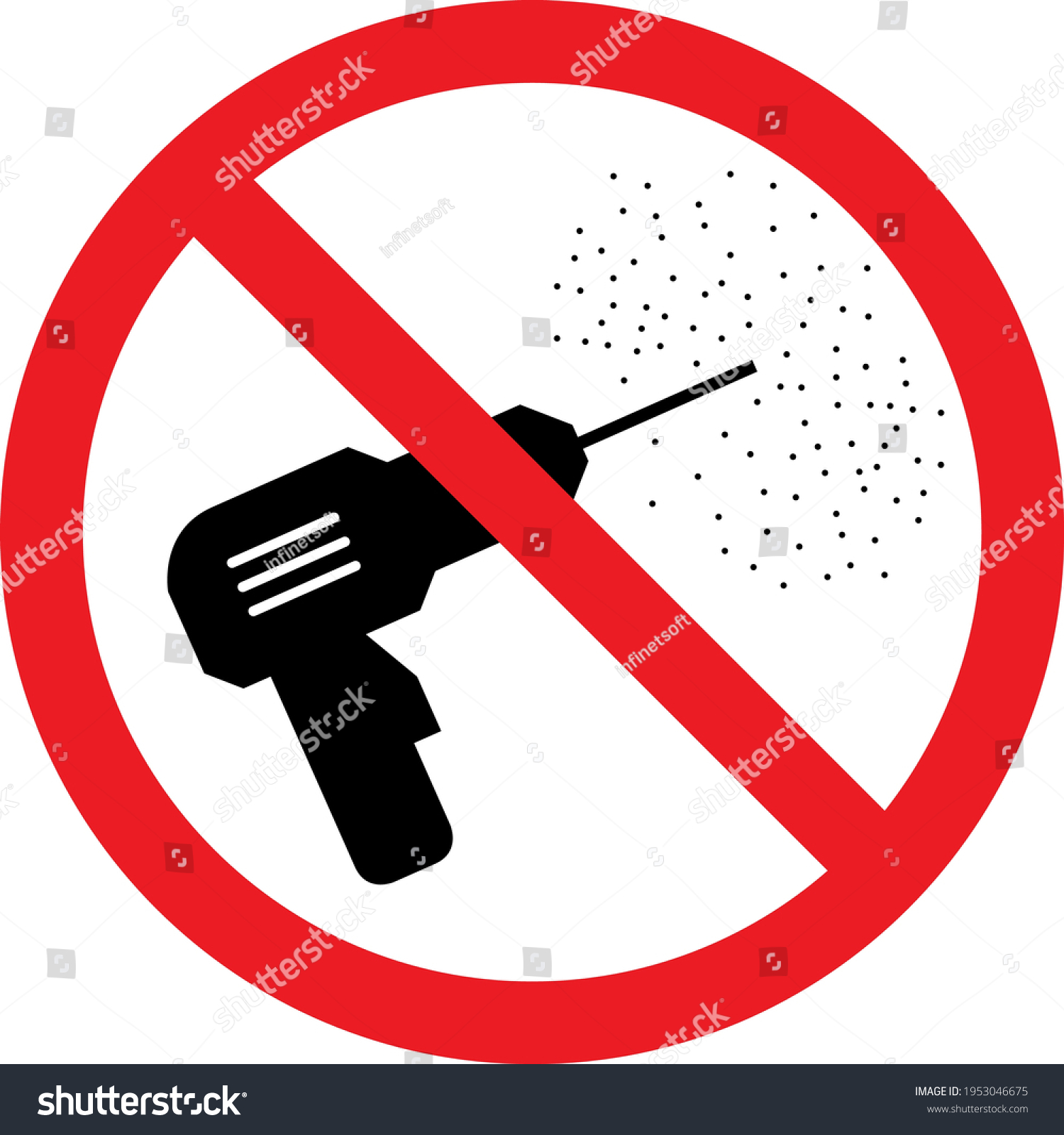 No Drill Sign Drilling Prohibited This Stock Vector (Royalty Free ...