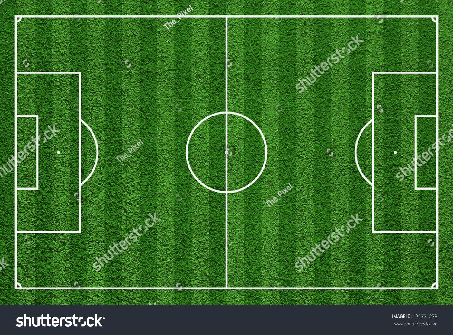 Top View Soccer Field Football Field Stock Illustration 195321278 ...