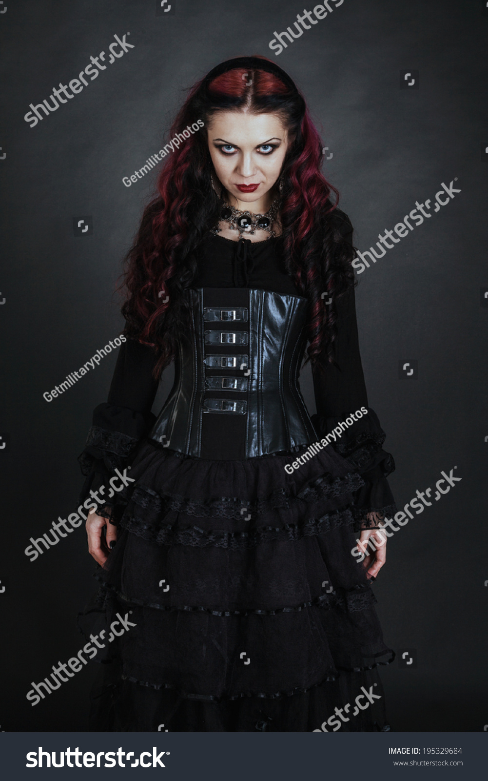 Young Goth Girl Red Hair Stock Photo 195329684 | Shutterstock