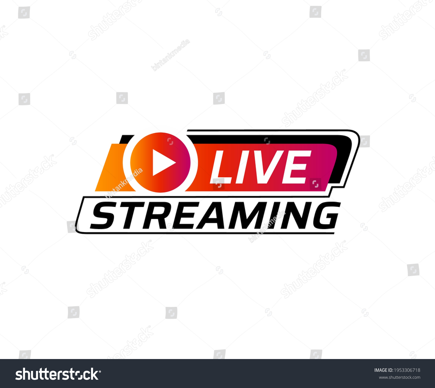 Live Streaming Icon Sticker Broadcasting Livestream Stock Vector ...