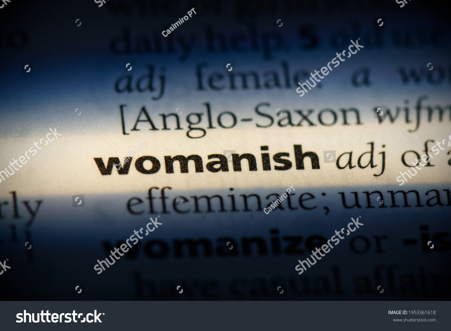 womanish-word-dictionary-womanish-concept-definition-stock-photo