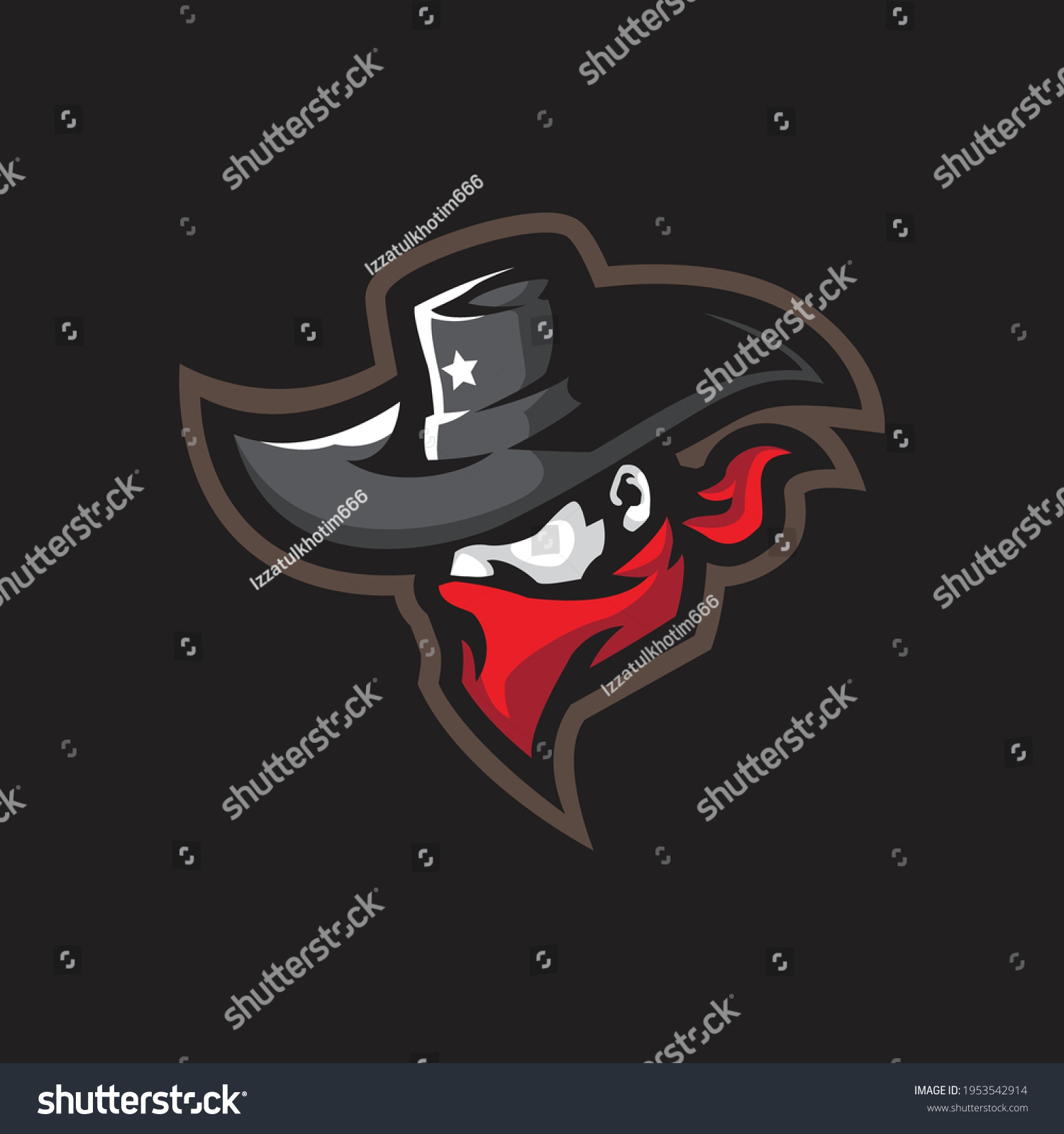 Sheriff Mascot Logo Design Vector Modern Stock Vector (Royalty Free ...