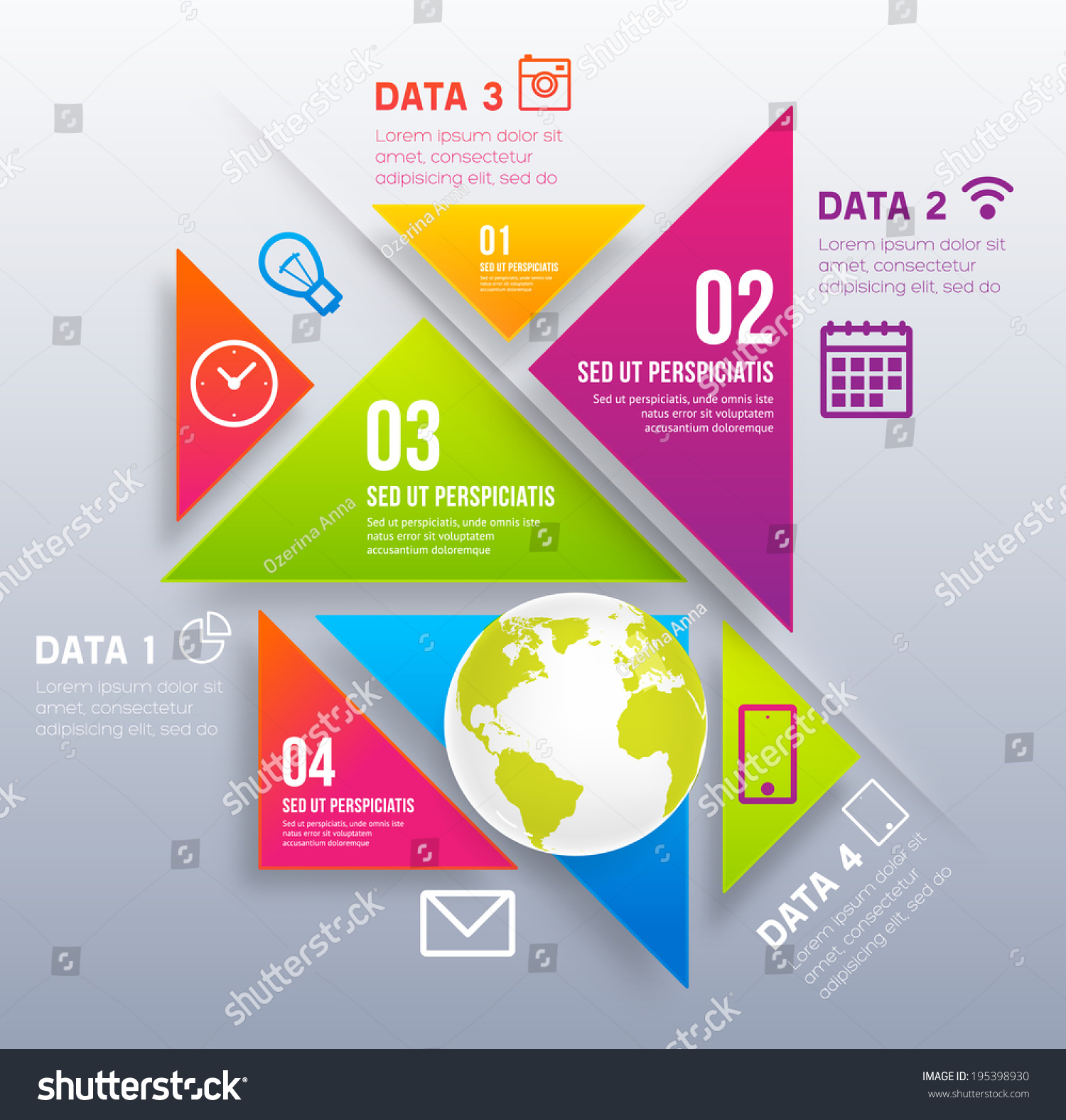 Infographic Abstract Digital Vector Template Stock Vector Royalty Free