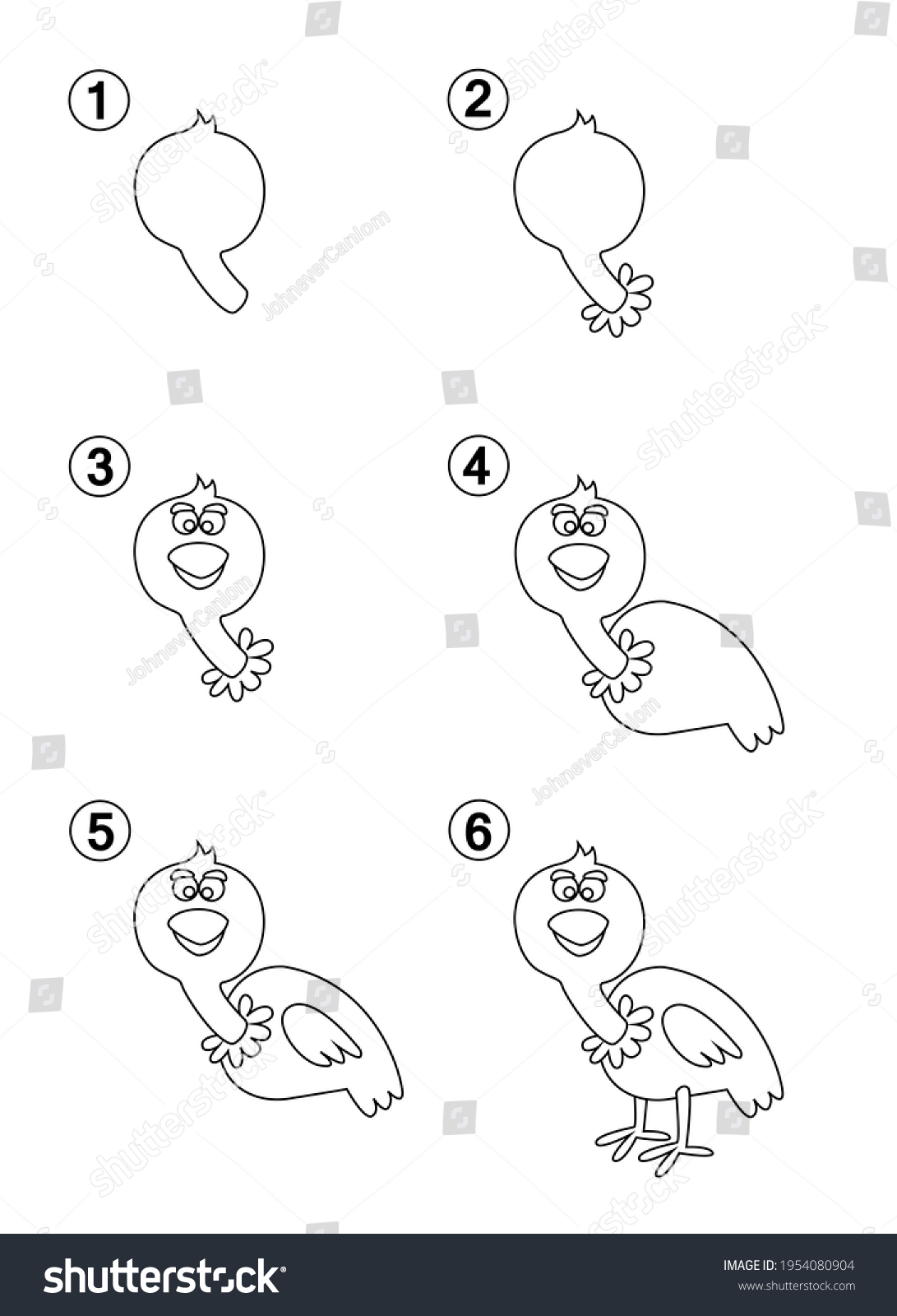 How Draw Animals Kids Stock Illustration 1954080904 | Shutterstock