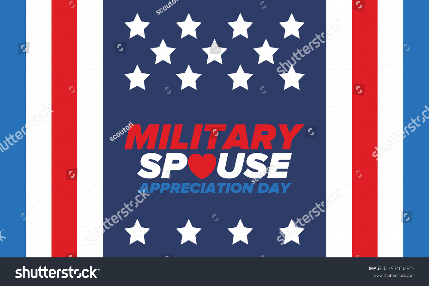 Military Spouse Appreciation Day Celebrated United Stock Vector Royalty Free 1954602823