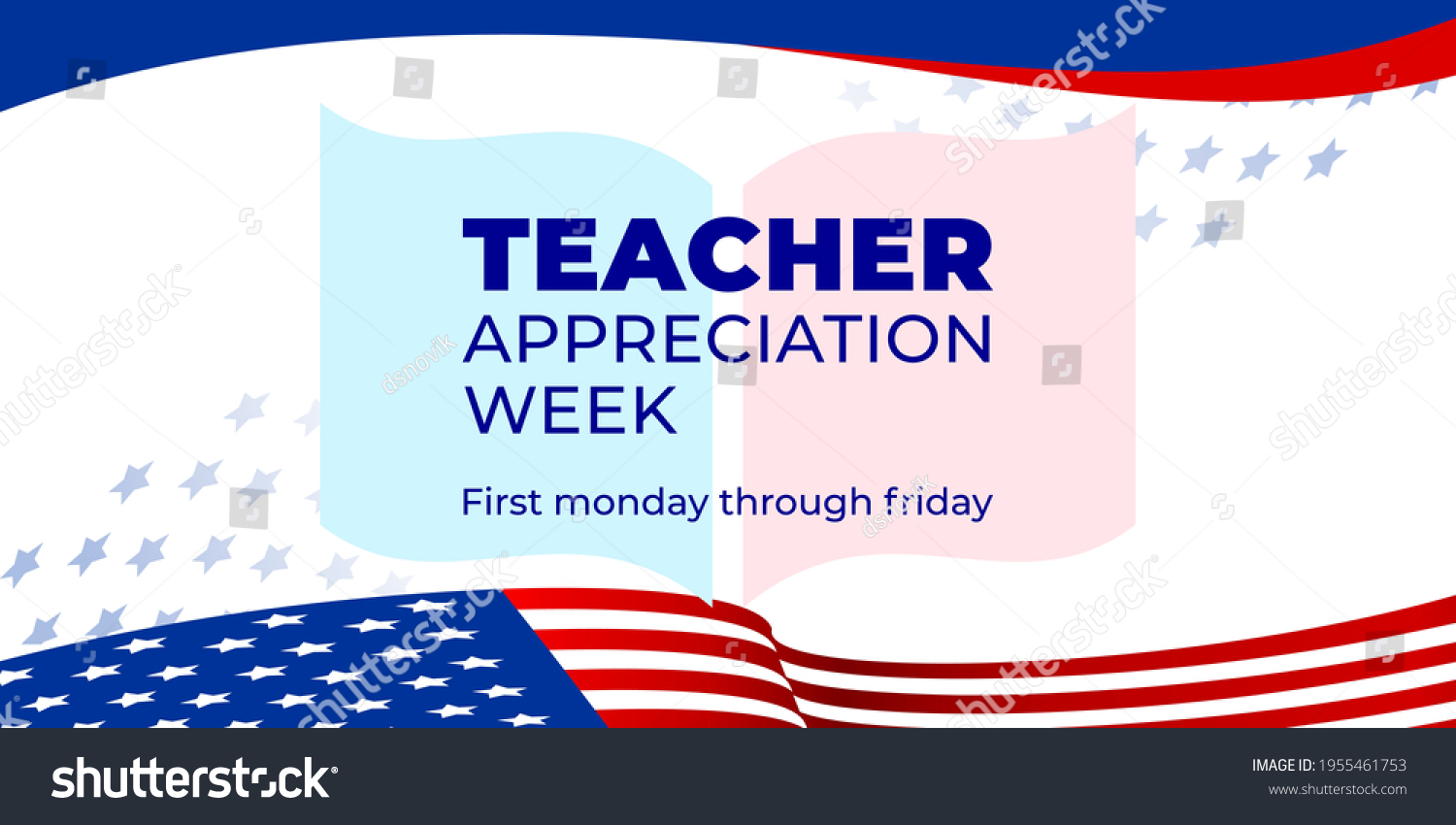 Teacher Appreciation Week Vector Web Banner Stock Vector (Royalty Free ...