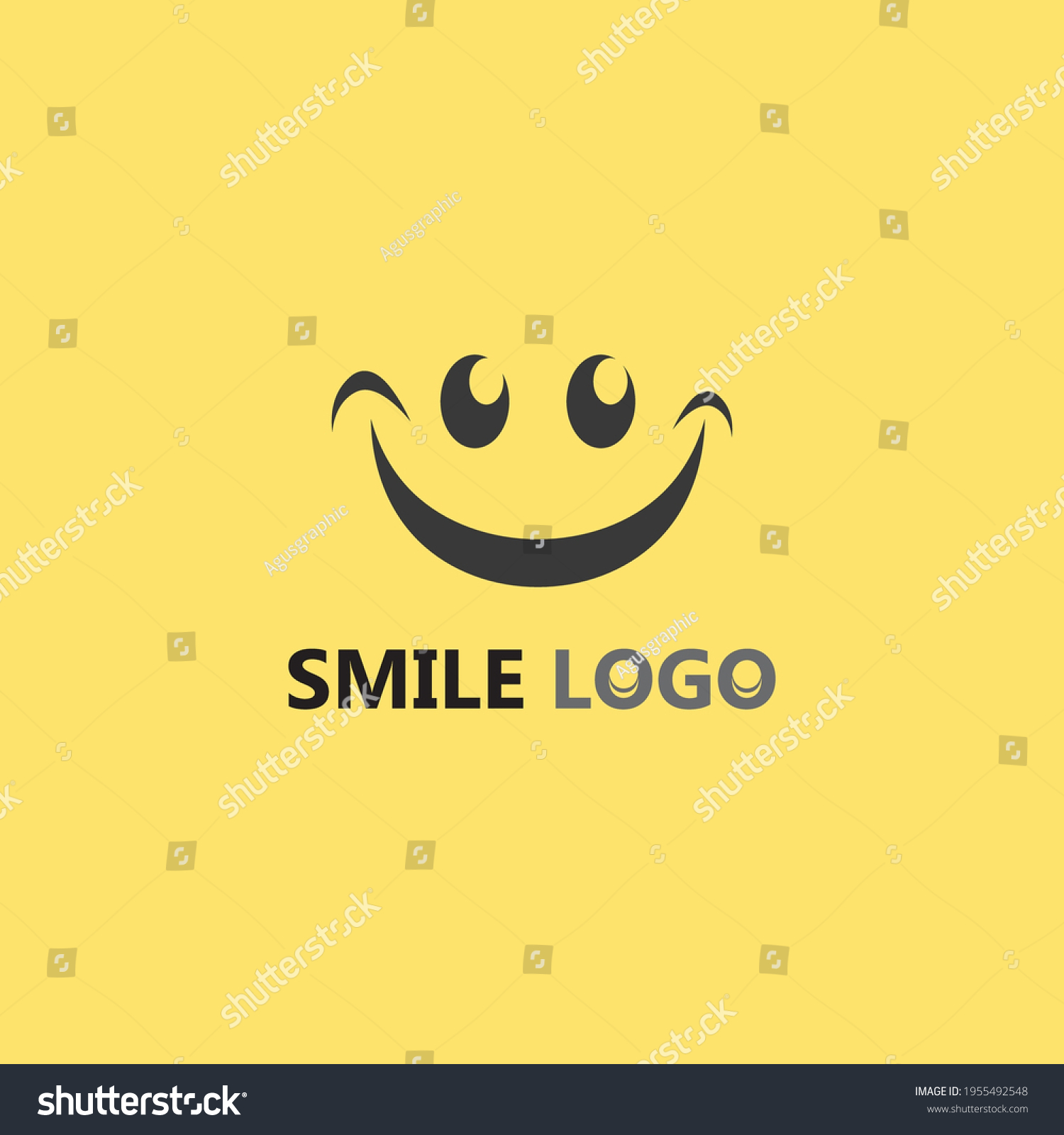 Smile Icon Smile Logo Vector Design Stock Vector (Royalty Free ...