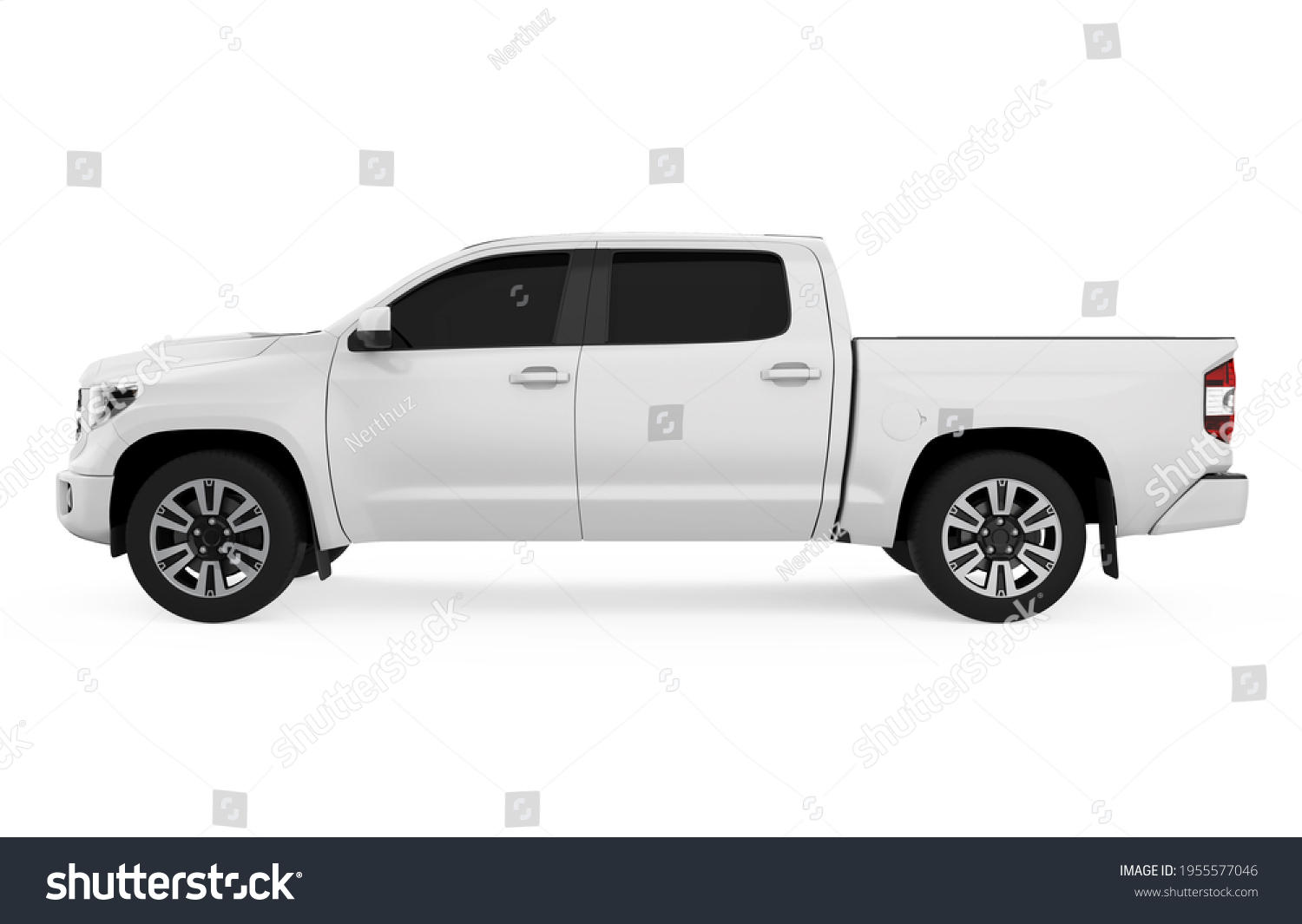 Pickup Truck Isolated Side View 3d Stock Illustration 1955577046 ...