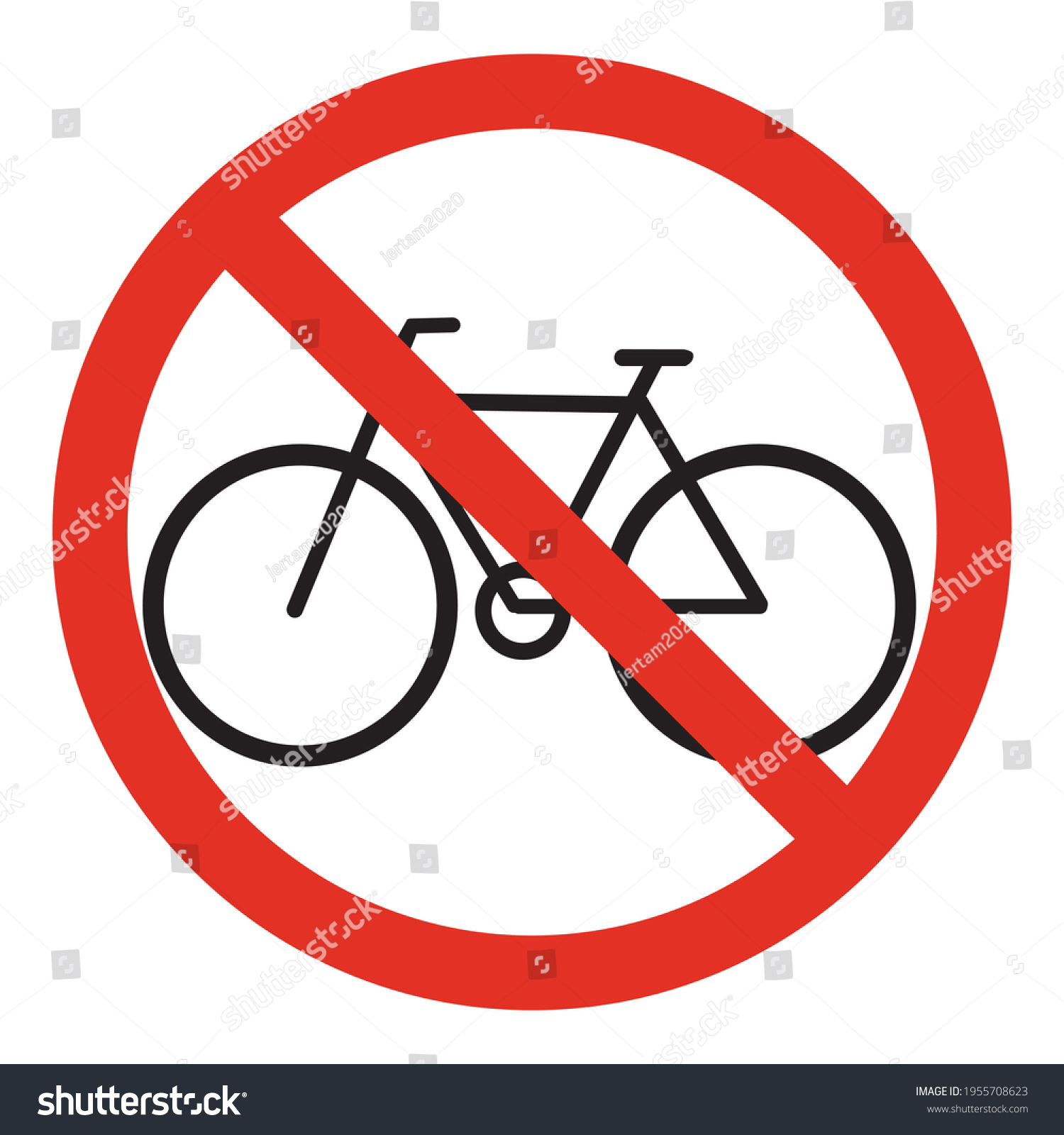 Road Sign Black Silhouette Road Bicycle Stock Vector (Royalty Free ...