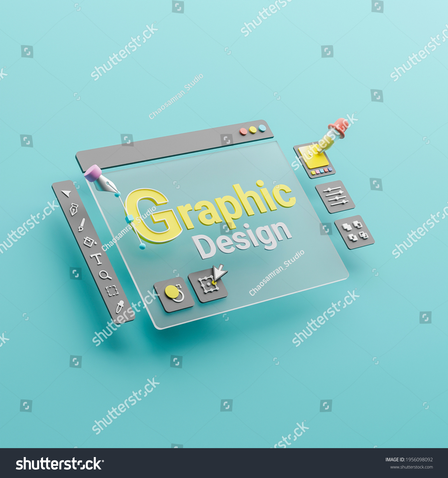 Graphic Designer Creative Creator Design Logo Stock Illustration 