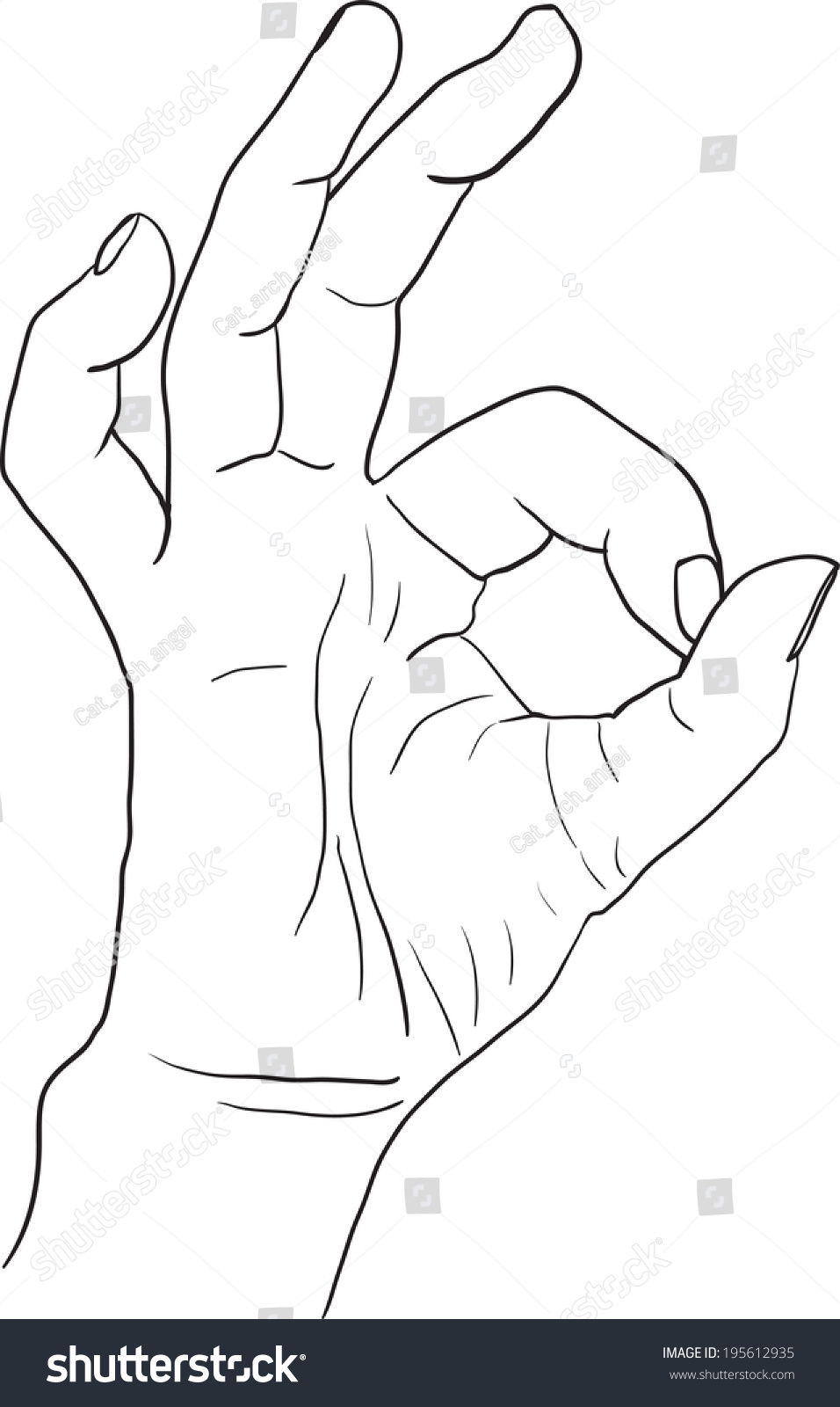 Sketch Drawing Hand Vector Illustration Stock Vector (Royalty Free ...