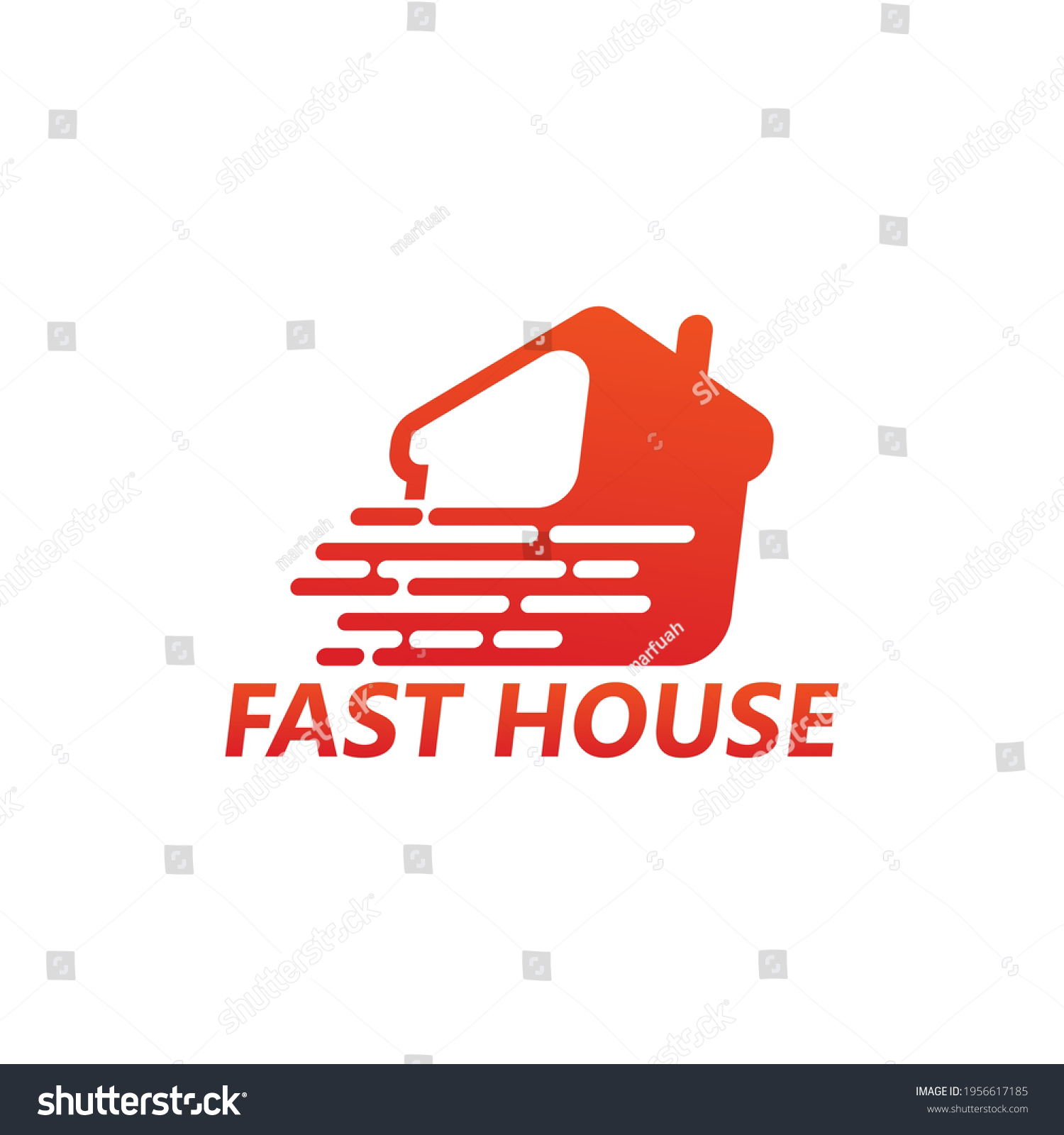 Fast House Logo Template Design Stock Vector Royalty Free 1956617185