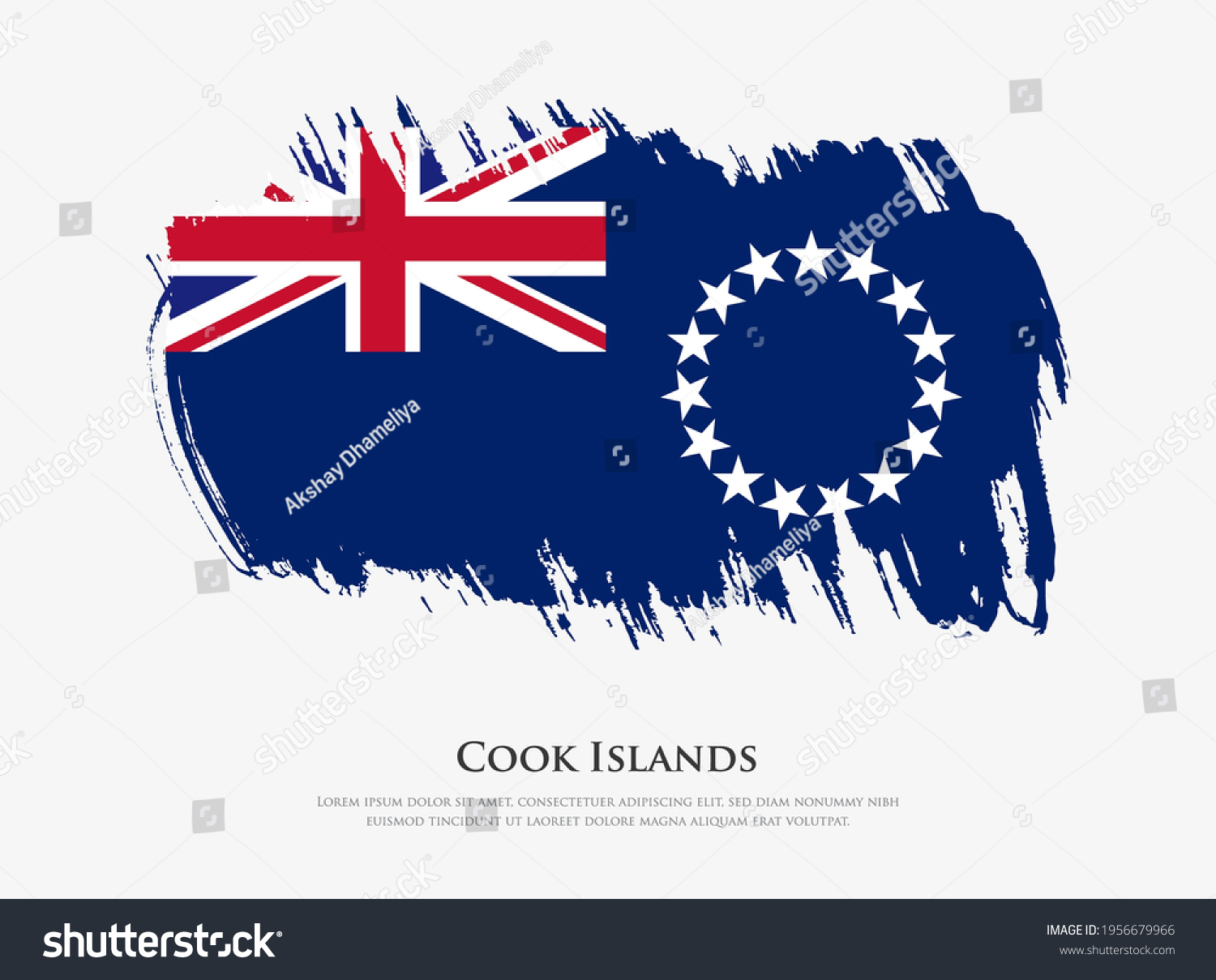 Creative Textured Flag Cook Islands Brush Stock Vector Royalty Free 1956679966 Shutterstock 5895