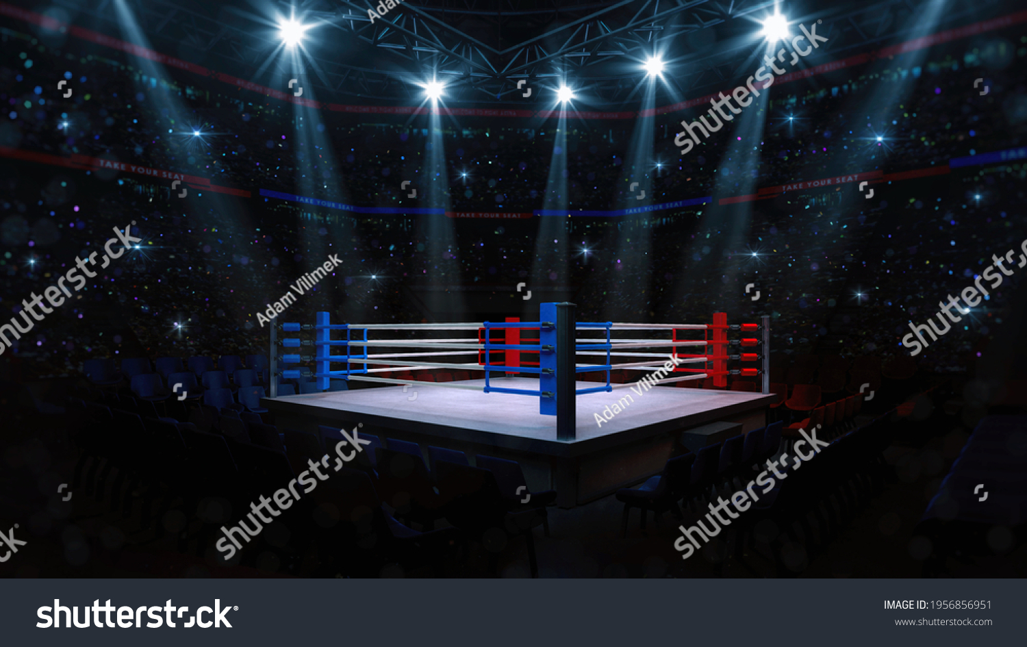 Boxing Fight Ring Corner View Interior Stock Illustration 1956856951 ...