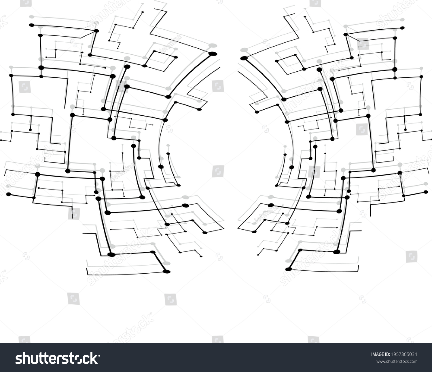 black-lines-vector-drawing-interconnected-lines-stock-vector-royalty