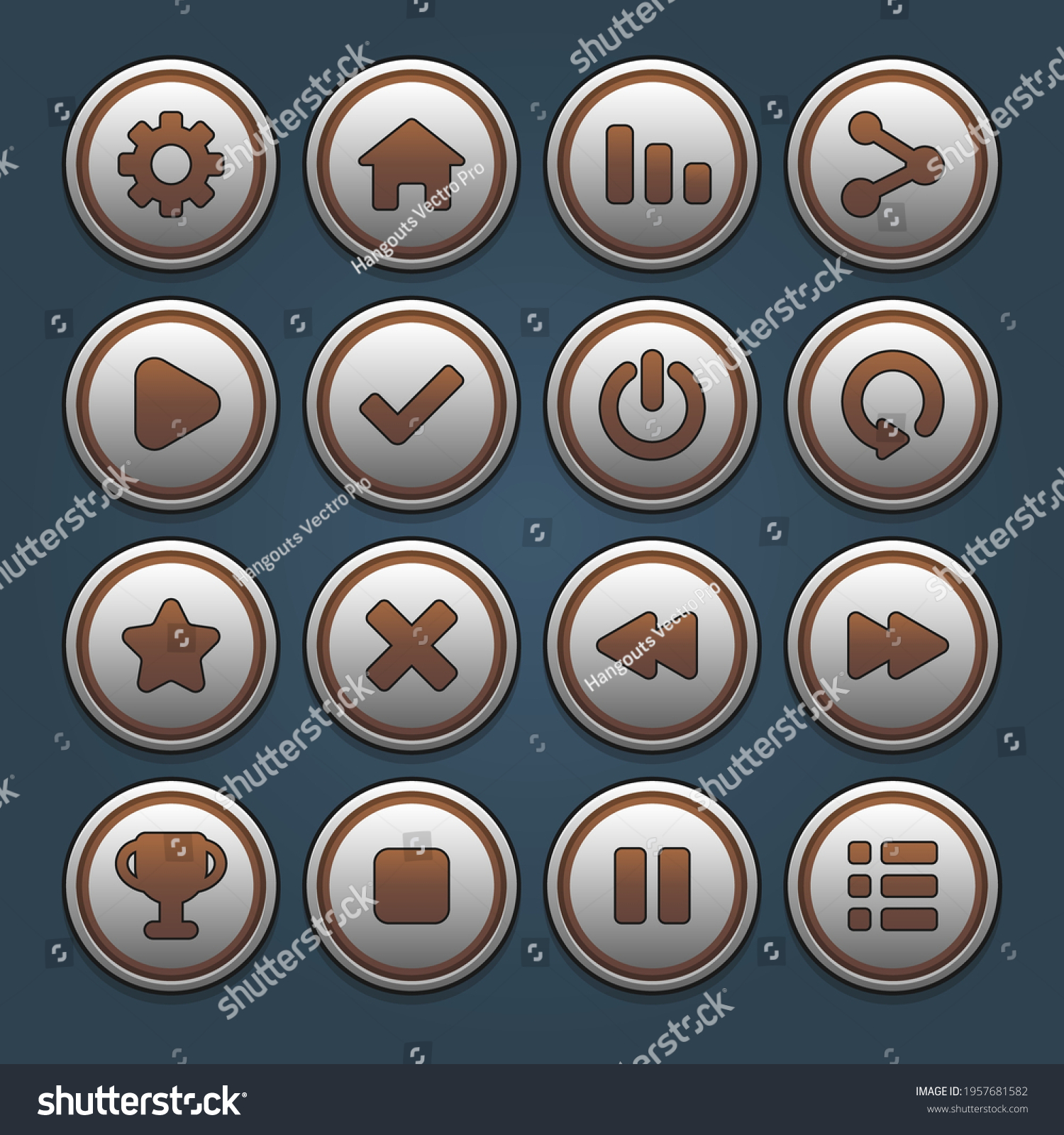 Complete Graphical User Interface Gui Botton Stock Vector (Royalty Free ...