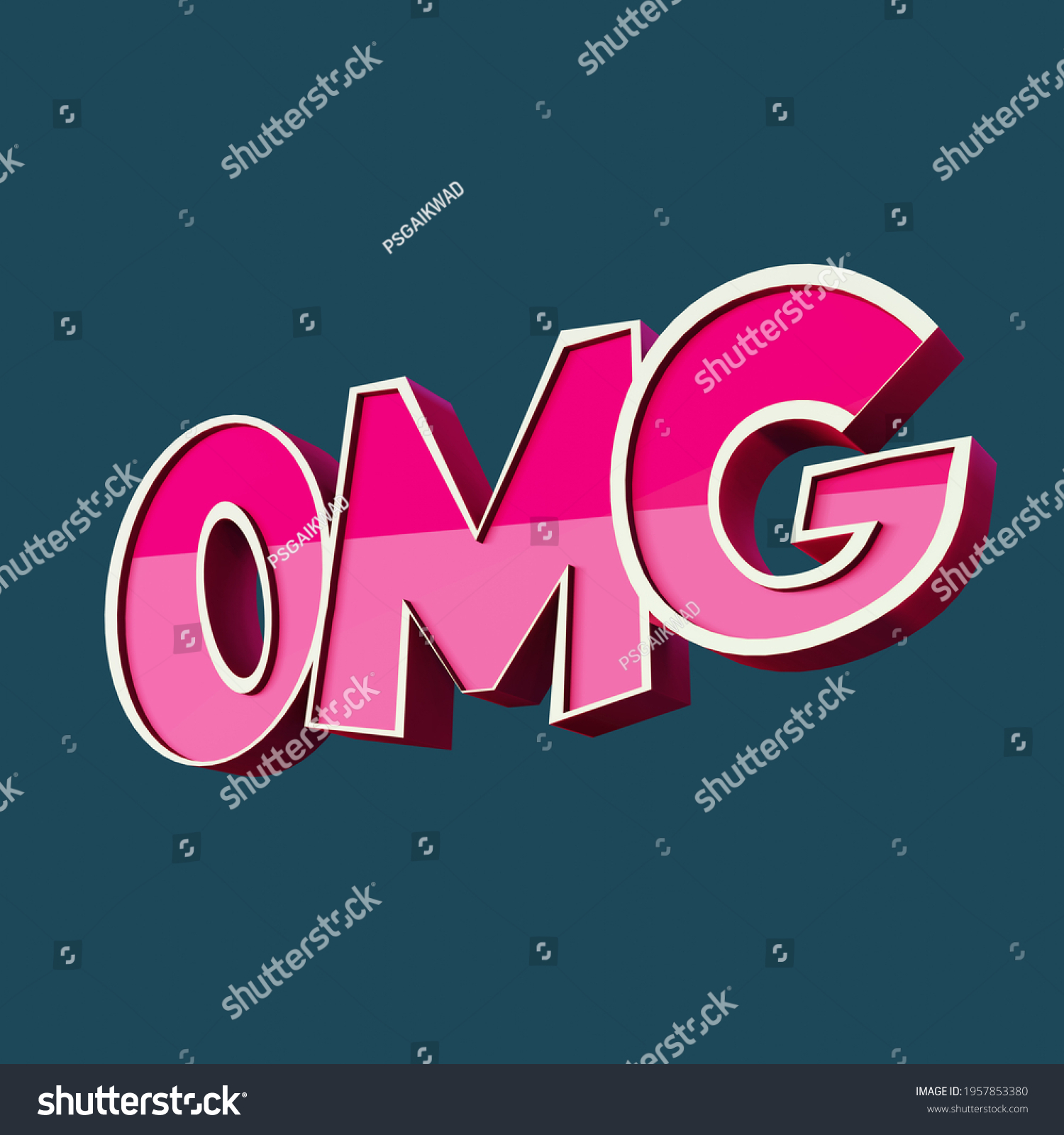 Omg 3d Omg Text Red Color Stock Illustration 1957853380 | Shutterstock