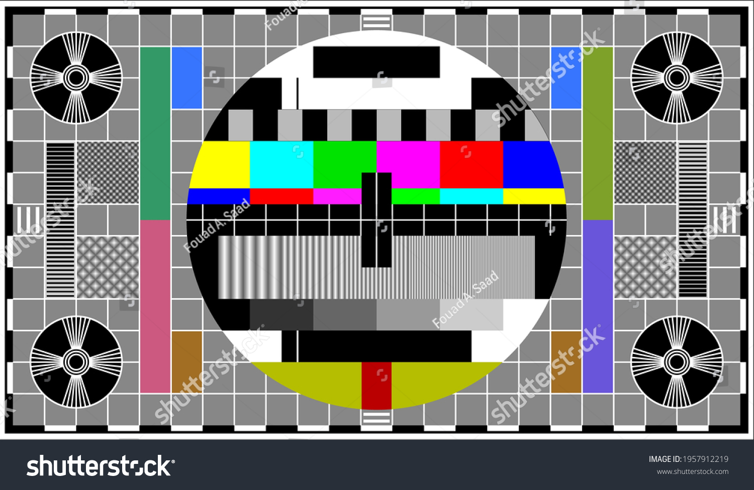 Tv Color Test Pattern On High Stock Vector Royalty Free 1957912219