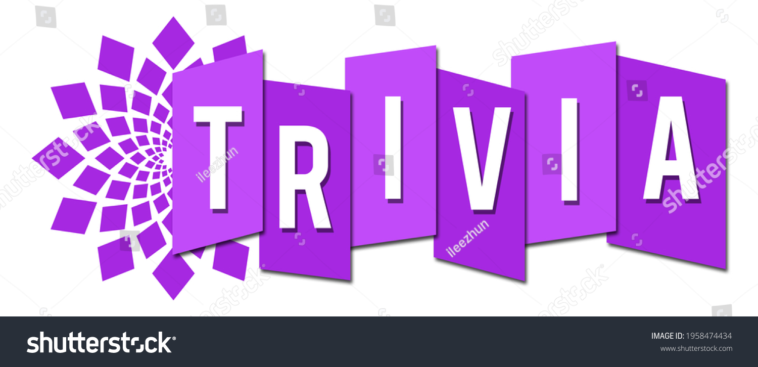 Trivia Text Written Over Purple Background Stock Illustration ...