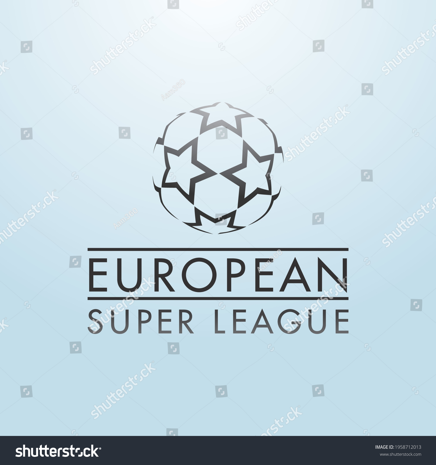 European Super League Logo Super League Stock Vector (Royalty Free ...