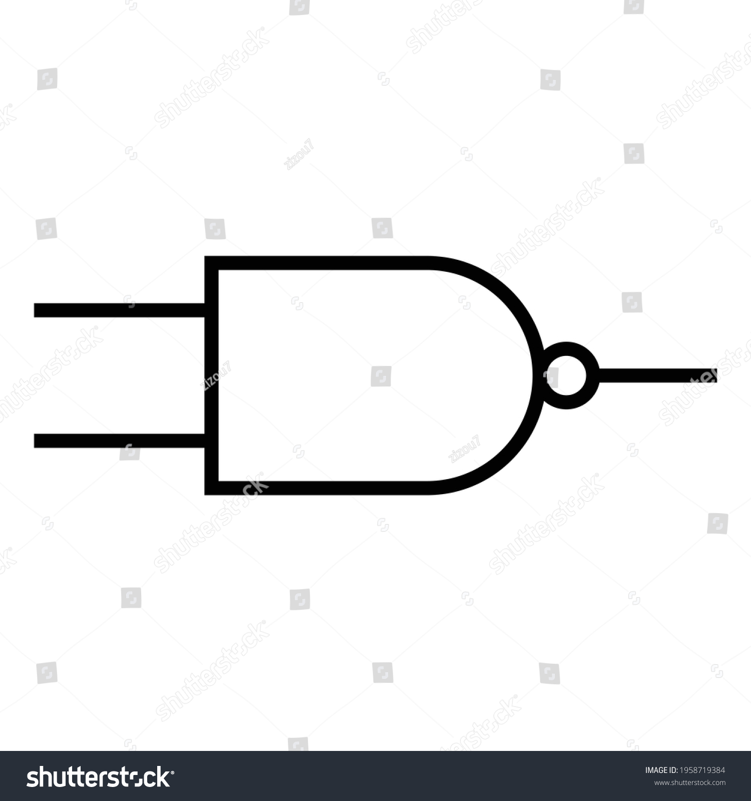 Nand Gate Symbol Electronics Stock Vector (Royalty Free) 1958719384 ...