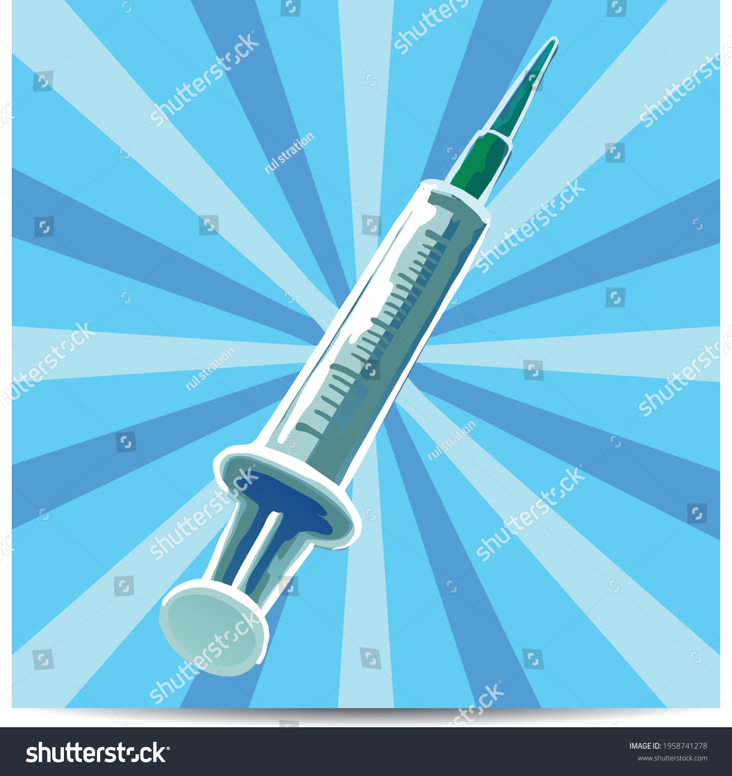 Medical Injections Cartoonstyle Suitable Health Infographics Stock Vector Royalty Free